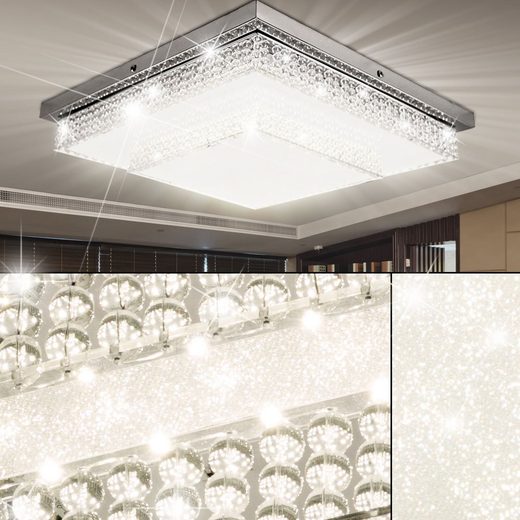 etc-shop Deckenleuchte, LED Decken Lampe Schlafzimmer Kristall Effekt Folie Flur Leuchte