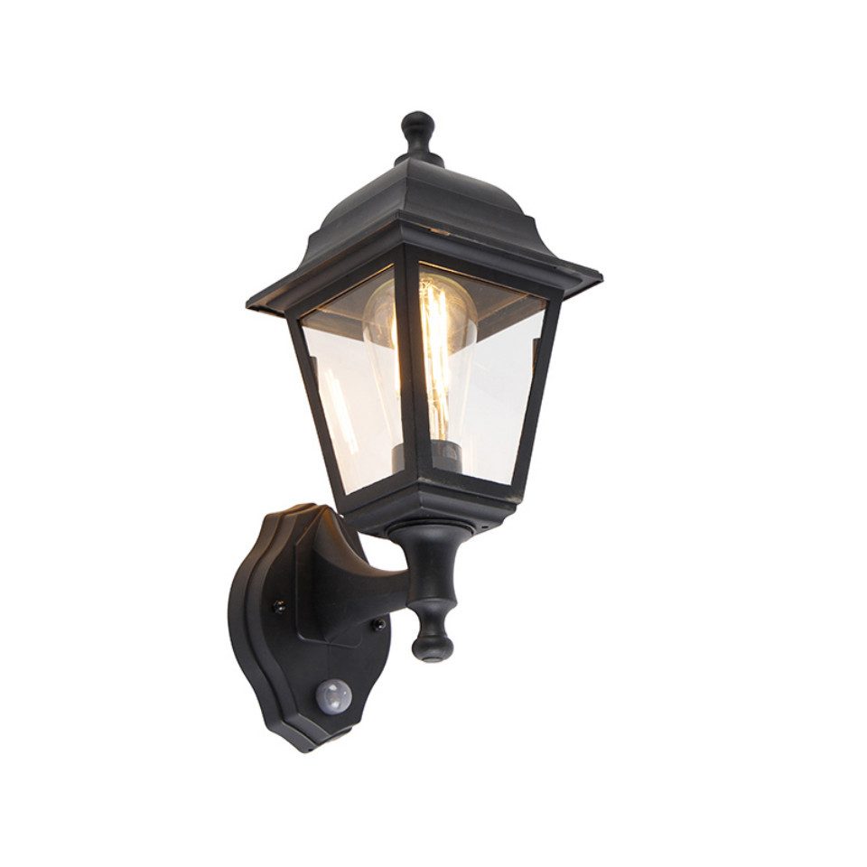 Qazqa Außen-Wandleuchte Capital, ohne Leuchtmittel, E27, Schwarz, Klassisch günstig online kaufen