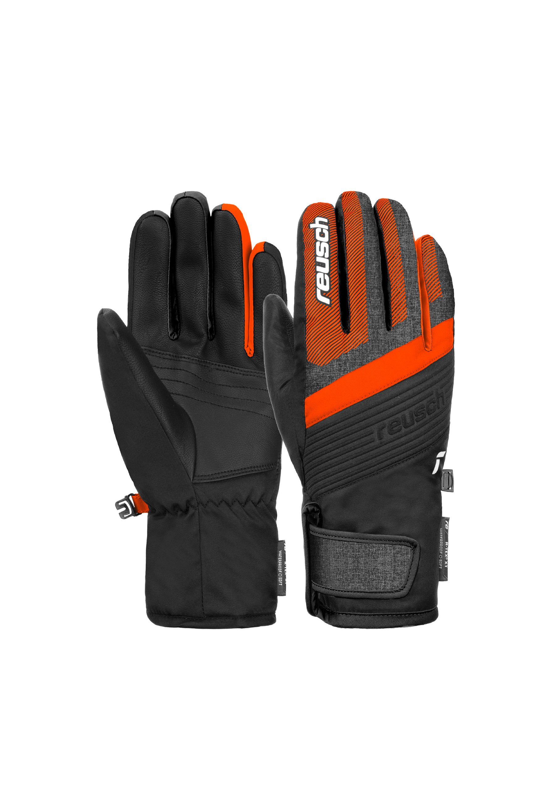 Junior in sportlichem Duke Reusch Design R-TEX XT grau-schwarz Skihandschuhe