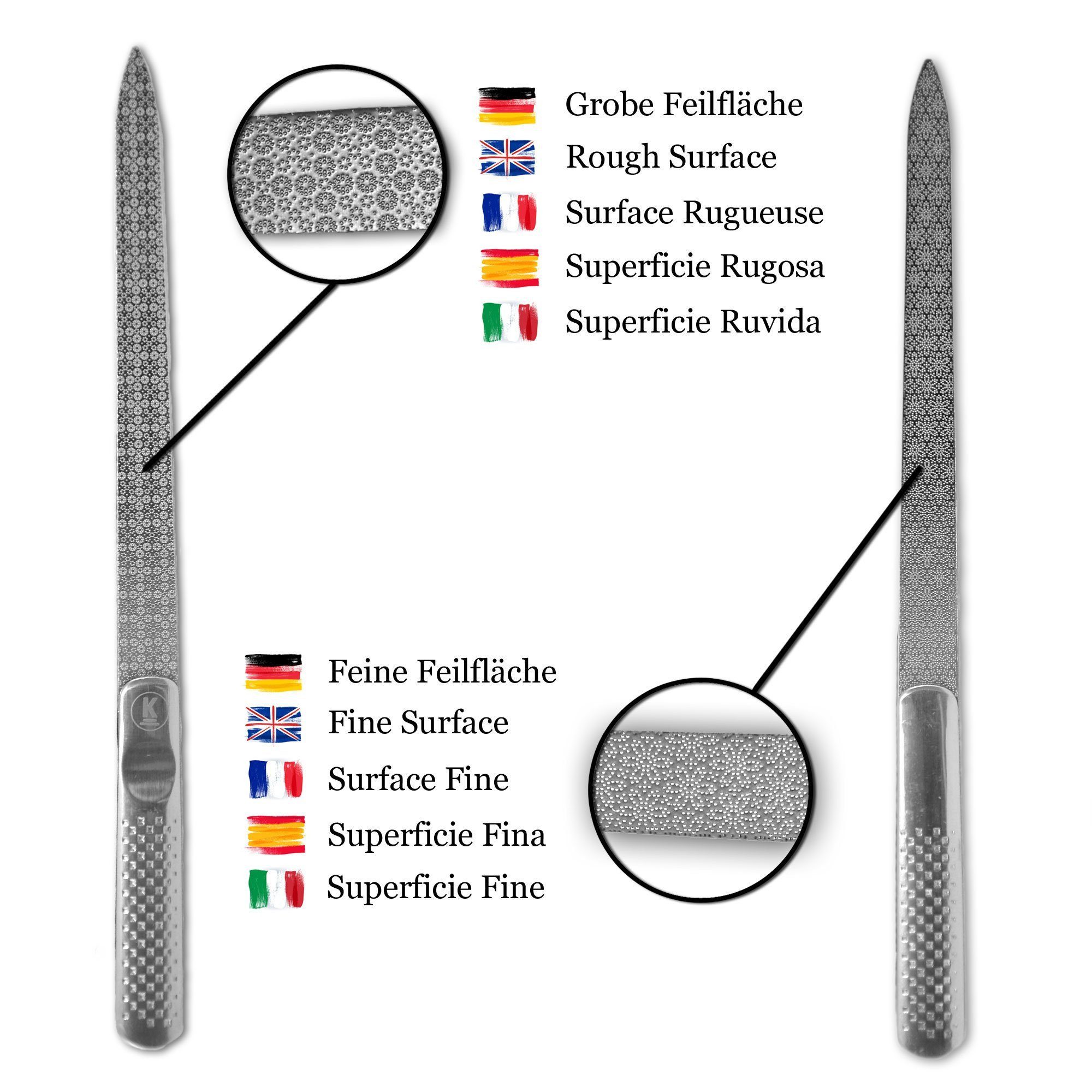 K-Pro Mineral-Nagelfeile Nagelfeile für Maniküre, Pediküre & Nagelpflege, 1-tlg., Nagelstyling, Fingernagel, Kosmetikzubehör
