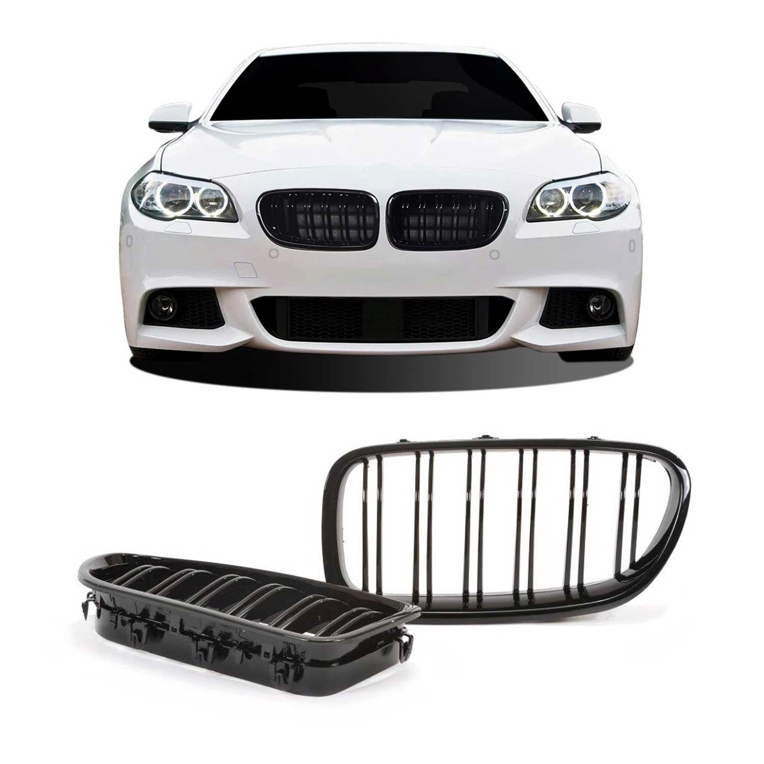 OMAC Frontstoßstange Kühlergrill für BMW 5er F10/F11/F18 2010-2015 schwarz 1tlg, 1-St.
