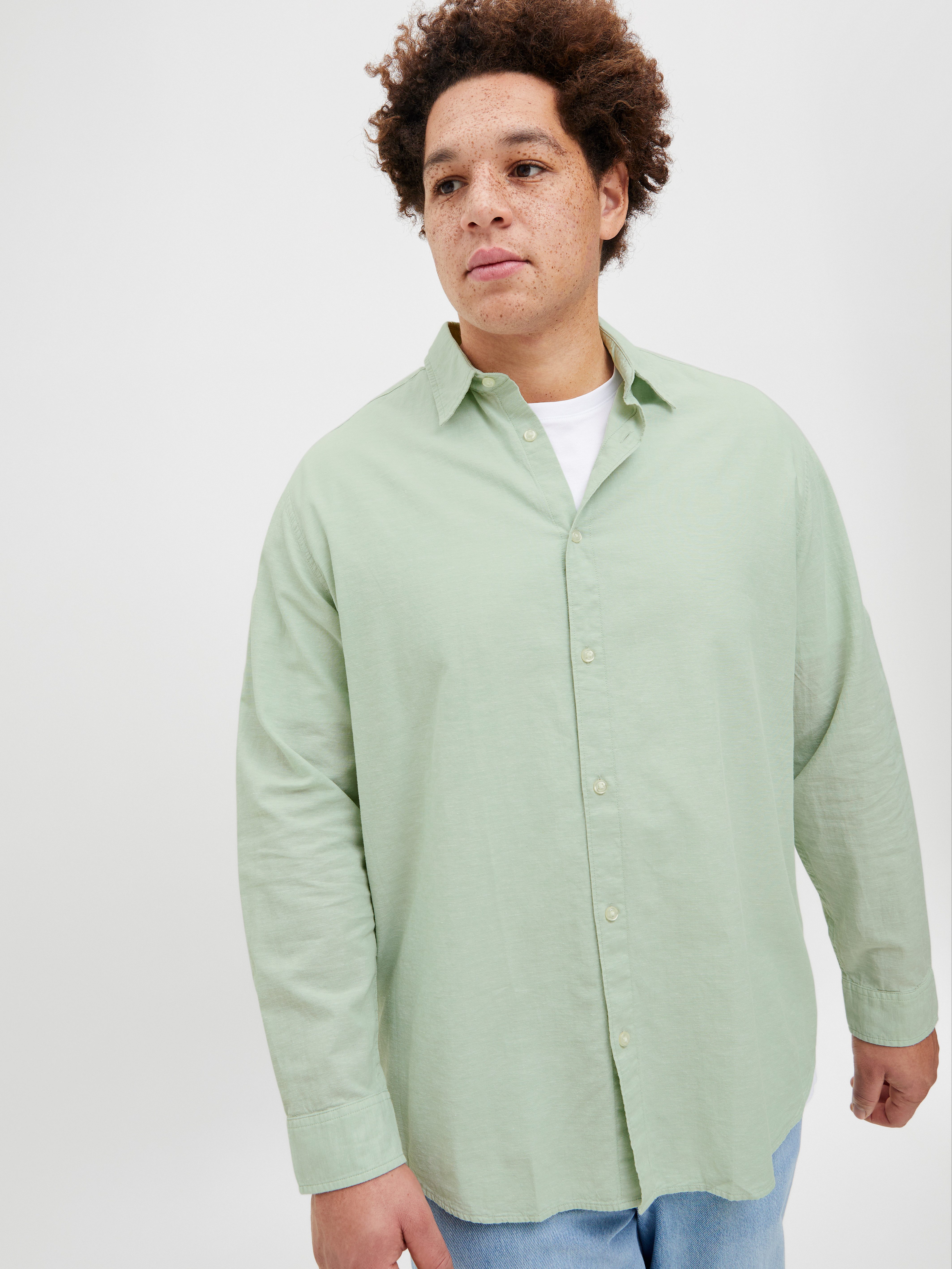 Jack & Jones PlusSize Langarmhemd JJEBREEZE SHIRT LS SN PLS mit Hemdkragen günstig online kaufen
