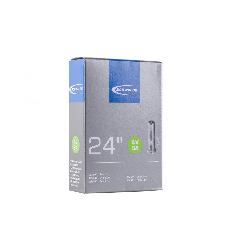 Schwalbe Fahrradschlauch Schwalbe AV9A 24" Fahrradschlauch, Autoventil 40 mm, passend für ETRTO