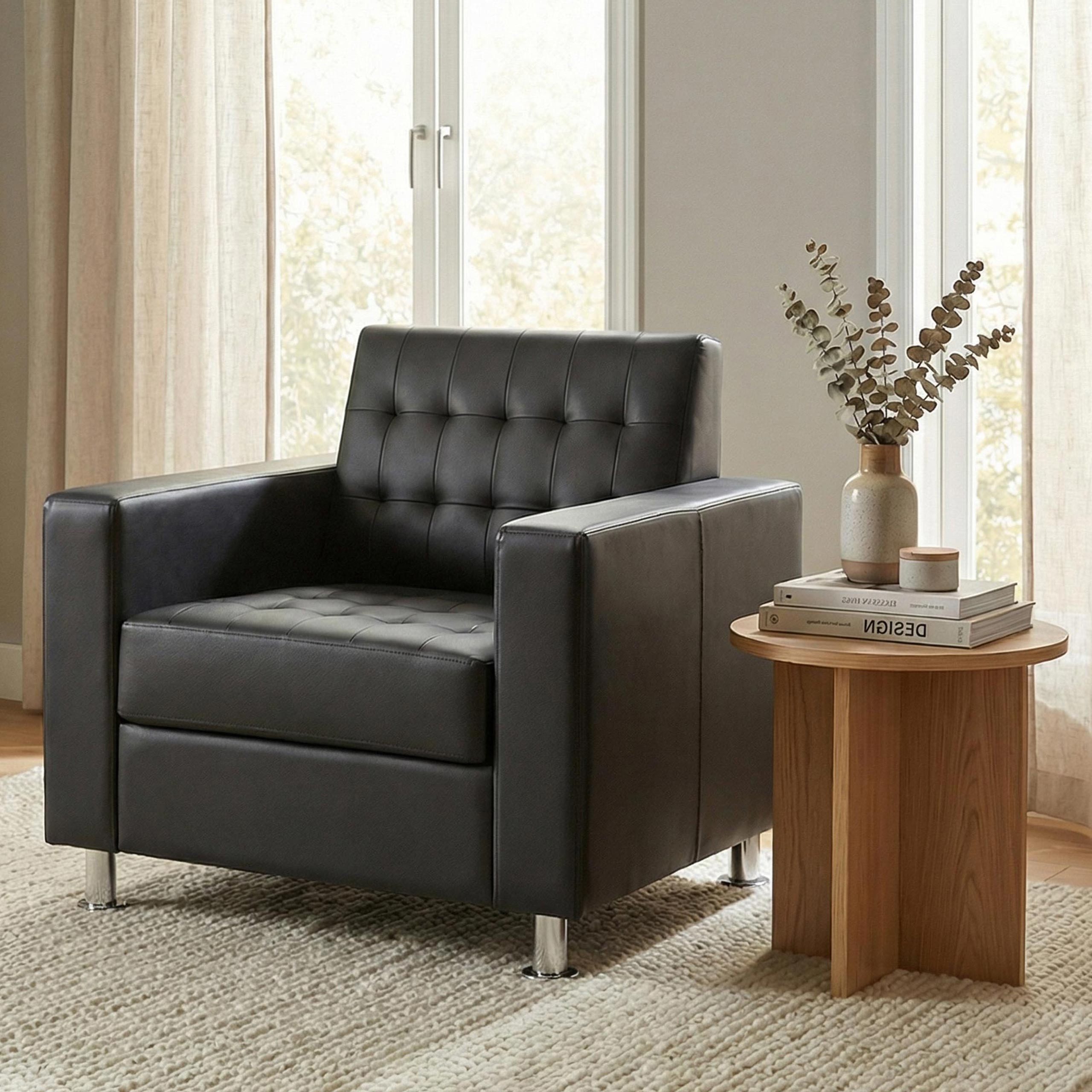 MCW Loungesessel Pori, Kunststoff-Gleiter, Kombinierbar mit 2er/3er Sofa dieser Serie