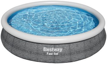 Bestway Quick-Up Pool Pool-Set m. Filterpumpe 366x76cm (Set, 3-tlg), ØxH: 366x76 cm, mit Kartuschenfilterpumpe