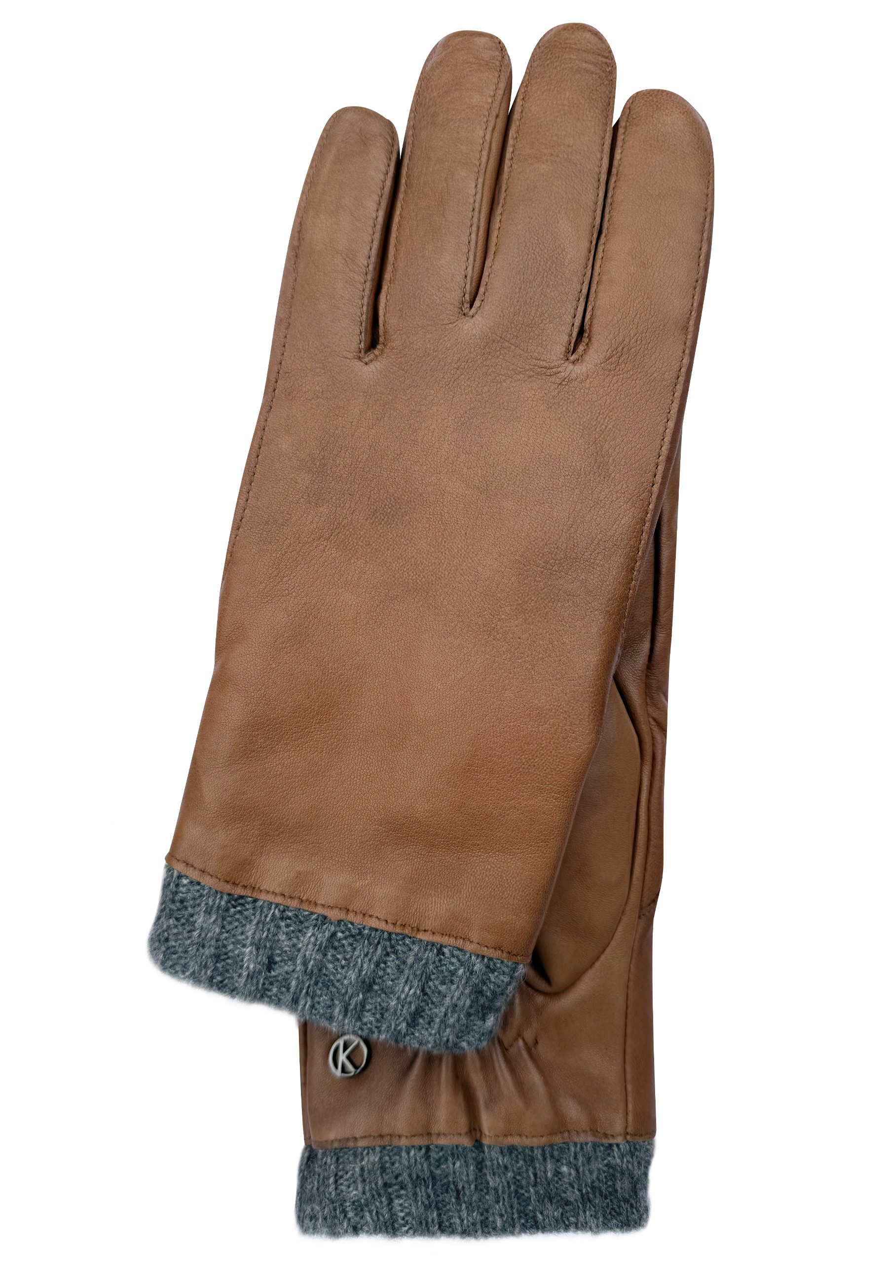 KESSLER Lederhandschuhe RASMUS (Paar, 1-St., Перчатки) Leather Working Group zertifiziertes Leder, warmes Kunstfellfutter