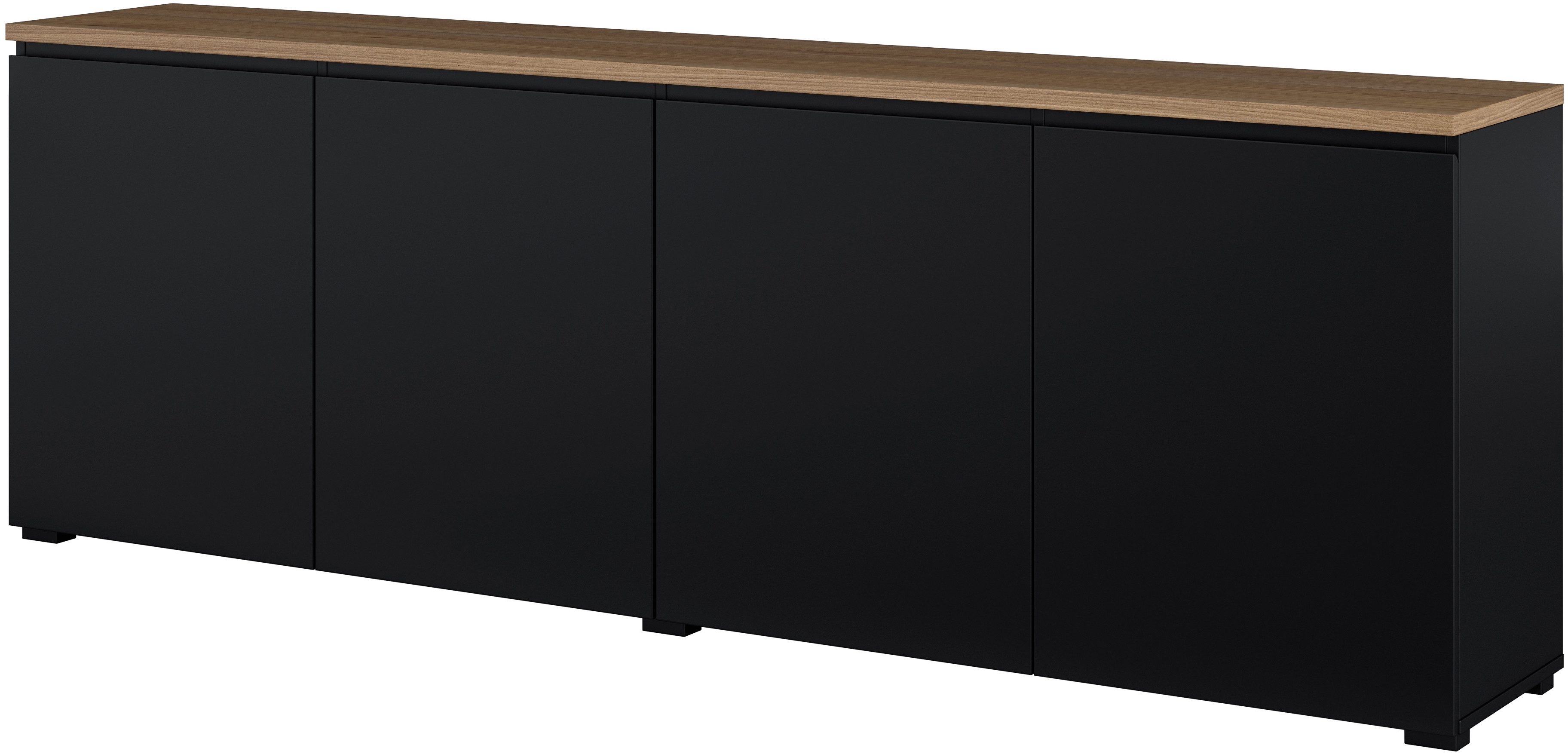 OTTO home Sideboard Modo, Breite 200 cm, moderne grifflose Kommode 4Türen, Anrichte mit viel Stauraum, Einlegeböden verstellbar