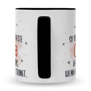 GRAVURZEILE Tasse Bedruckte Tasse mit Spruch - So sieht der/die beste der Welt aus, Persönliches Geschek für die Familie