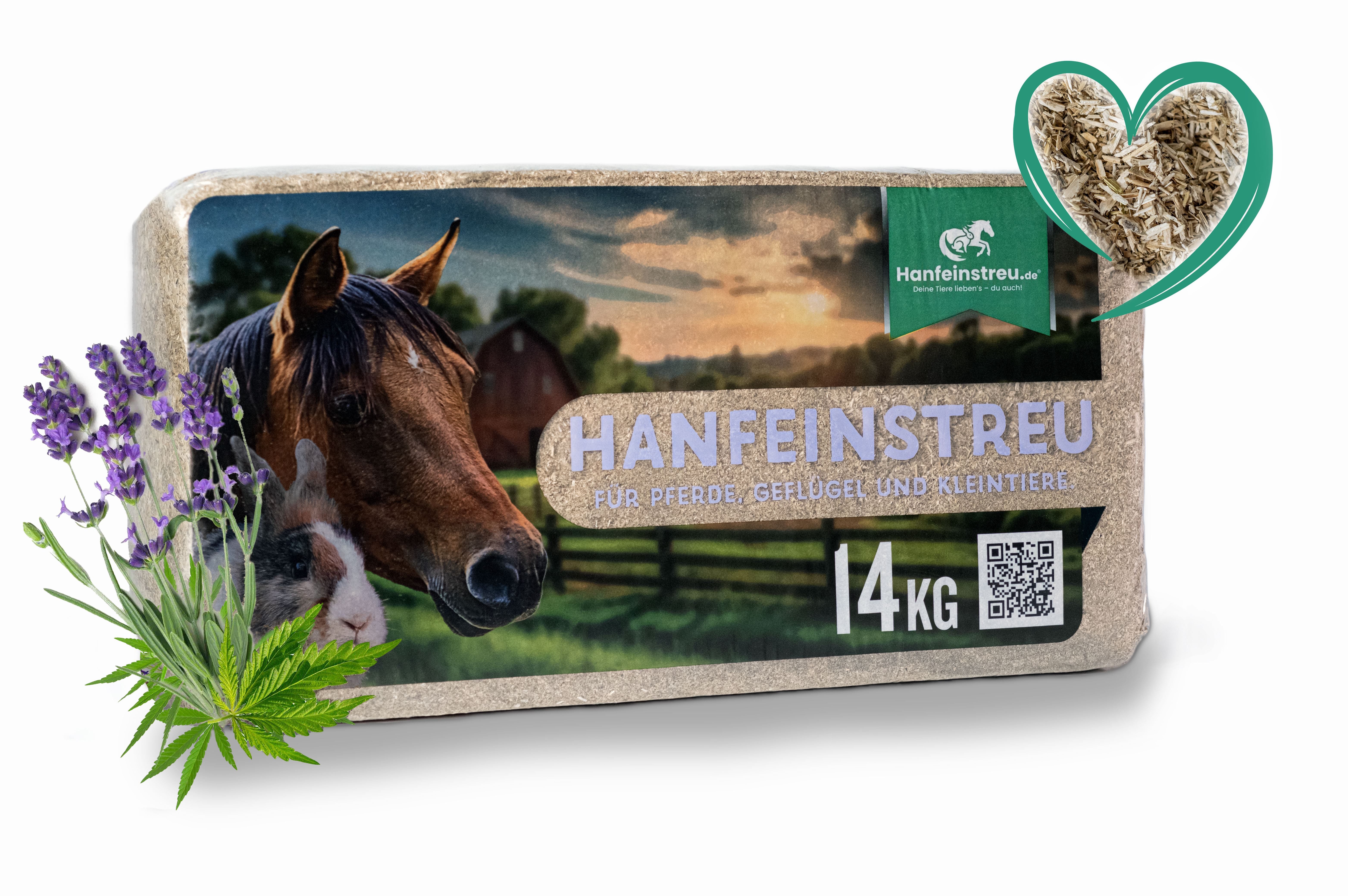 Nagerteppich.de Einstreu Hanfeinstreu "Lavendel" - 140 Liter - Saugstark, natürlich & duftend