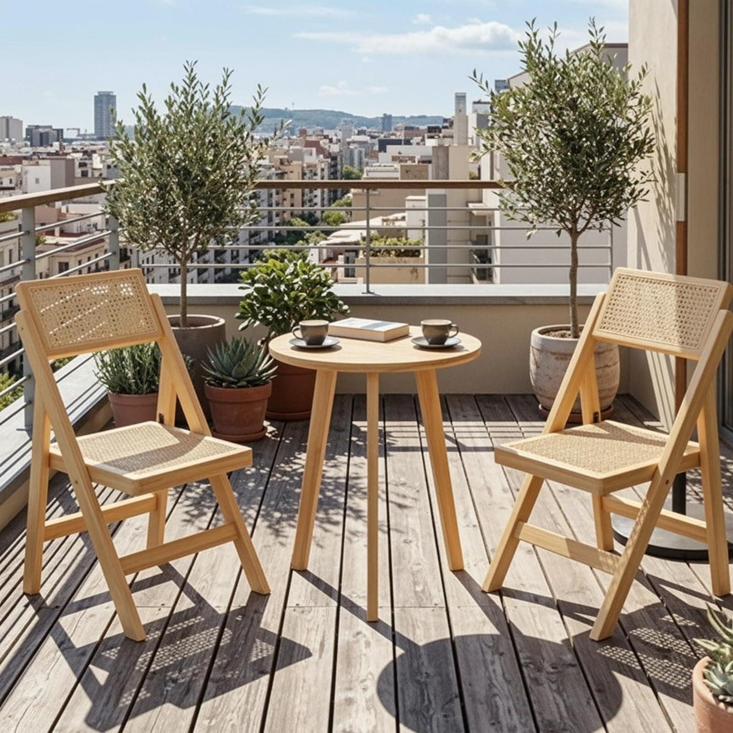 LuxusKollektion Klappstuhl Esszimmerstühle klappbar Rattan böhmisch ohne Armlehne 2