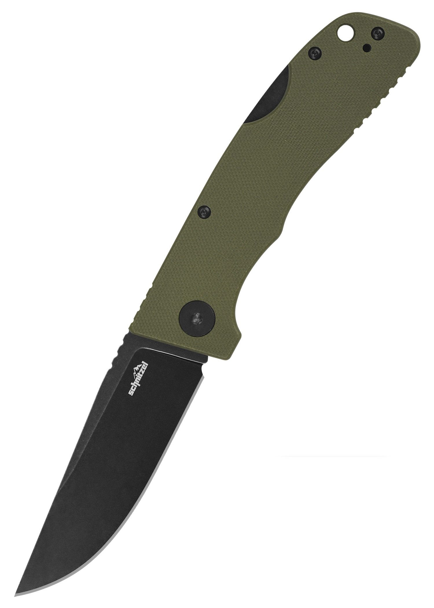 Taschenmesser Schnitzel KVAR G10 Grün Taschenmesser mit Hosenclip