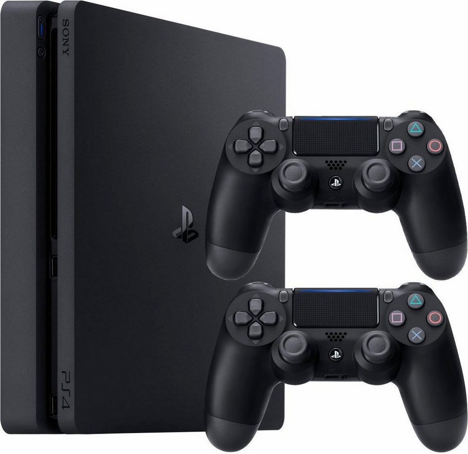 PlayStation 4 (PS4) 500GB Slim + 2 DualShock4 Wireless Controller