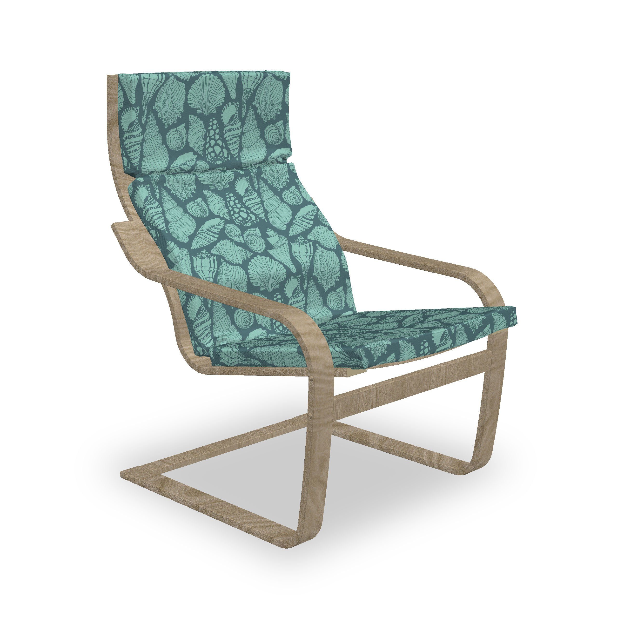 Abakuhaus Stuhlkissen Sitzkissen mit Stuhlkissen mit Hakenschlaufe und Reißverschluss, Shells Marine Concept Elements