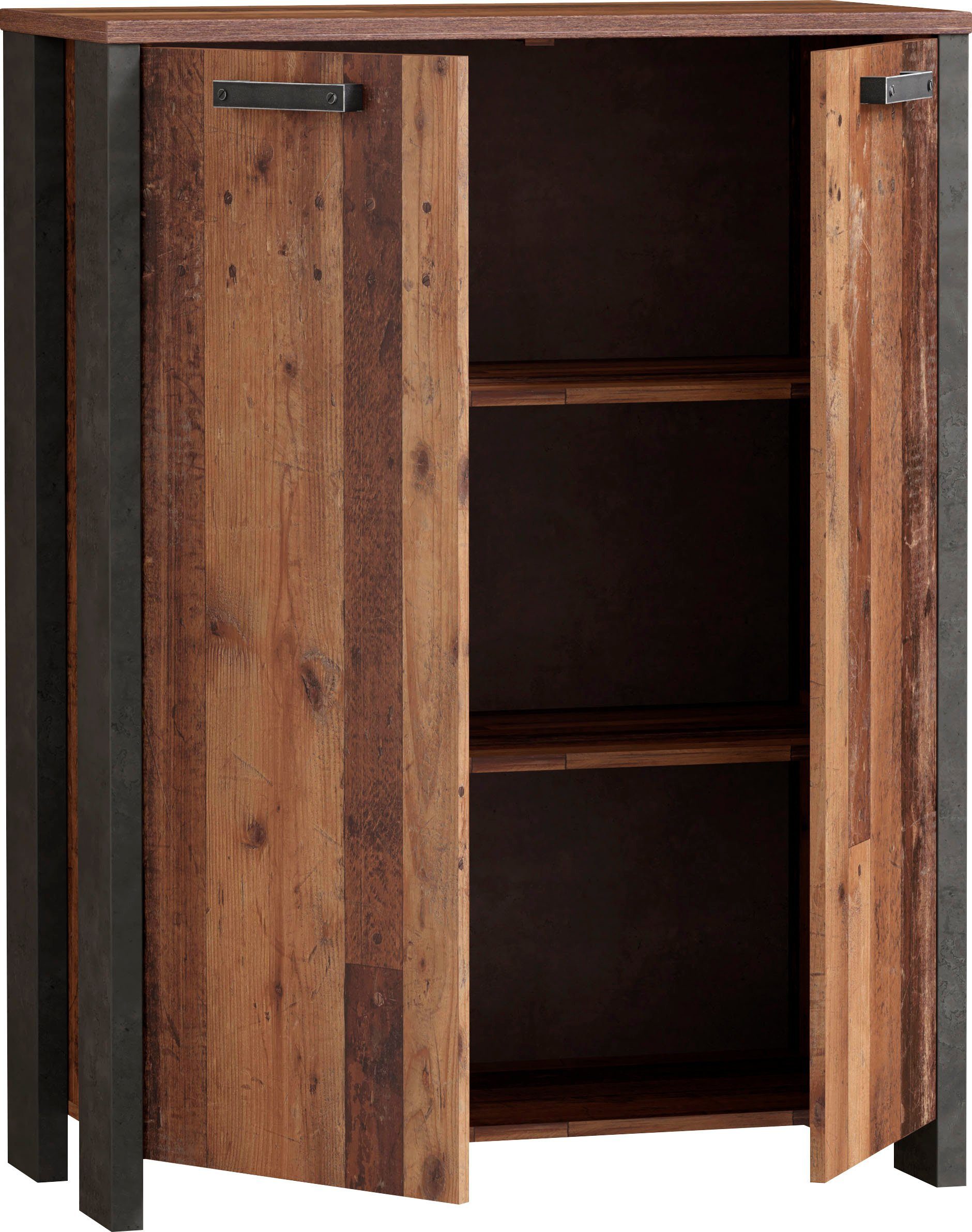 FORTE Kommode Clif, Aktenschrank im Industriestil, Breite 86 cm x Höhe 115 cm