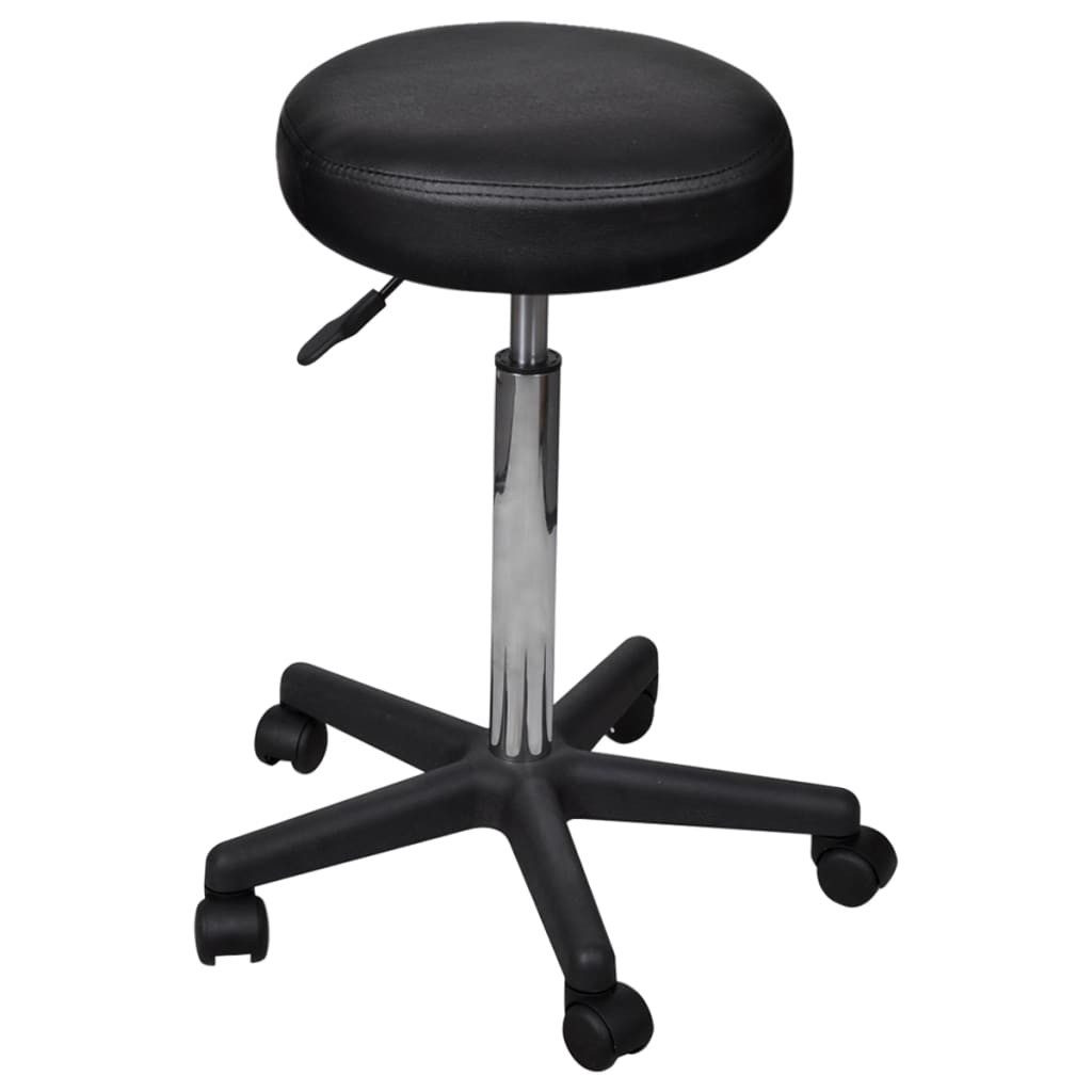 vidaXL Bürostuhl Bürohocker Schwarz (1 St), Rollhocker Arbeitshocker Hocker Drehhocker Kosmetikhocker Bürostuhl