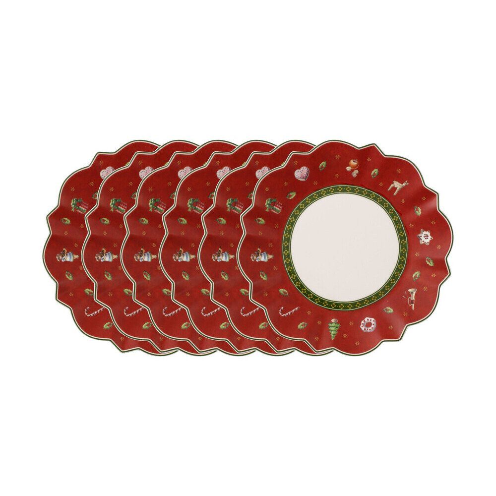 Villeroy & Boch Brotteller Brotteller rot Toy's Delight 6-tlg., (1 St), Brotteller, Beilagenteller, kleiner Teller, Ø17cm, Premium Porcelain