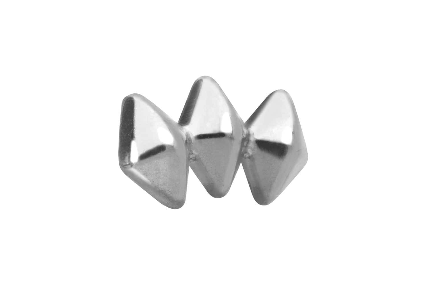 Piercing-Set Titan Schraubaufsatz mit Außengewinde 3 RAUTEN