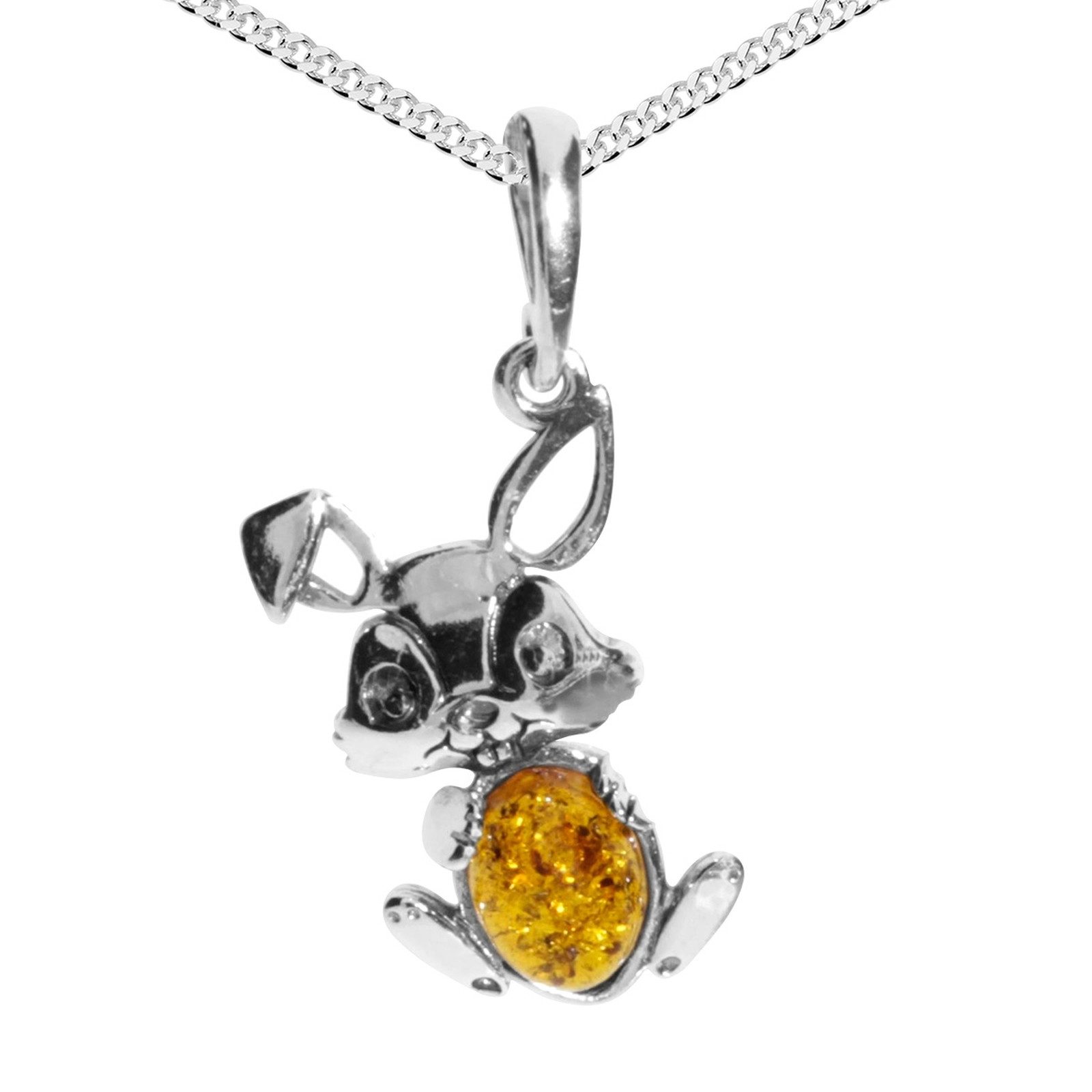 OSTSEE-SCHMUCK Kette mit Anhänger Ostsee-Schmuck Kette mit Anhänger Hase Kette mit Anhänger Hase (2-tlg)