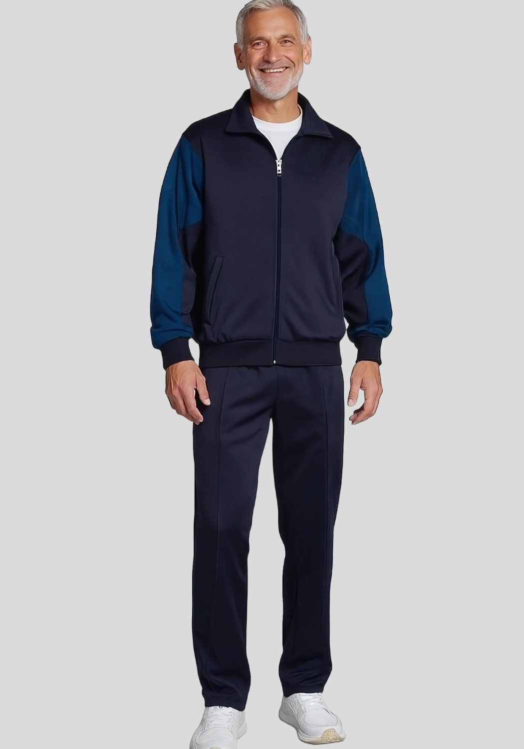 Herbold Sportswear Trainingsanzug Herren Freizeitanzug Sportanzug mit Biesennaht (2-tlg), auch in Kurzgrößen, mit Reißverschluss-Taschen