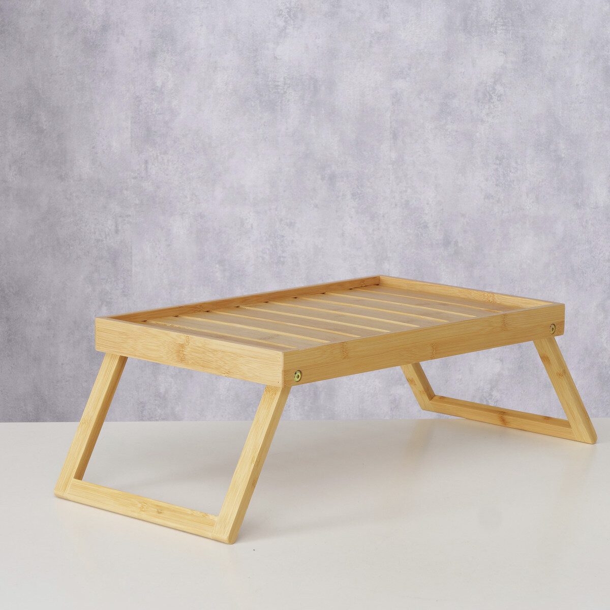 BOLTZE GRUPPE GmbH Tablett Frühstückstablett mit Beinen GOBI, 66 x 31,5 cm, Bambus