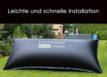 HomeBee Pool-Abdeckplane Poolkissen XXL 4m x 2m (Komplettset mit Zubehör, 1-St., inkl. 6 Befestigungskordeln und Reparaturflicken), langlebiges und starkes PVC Material