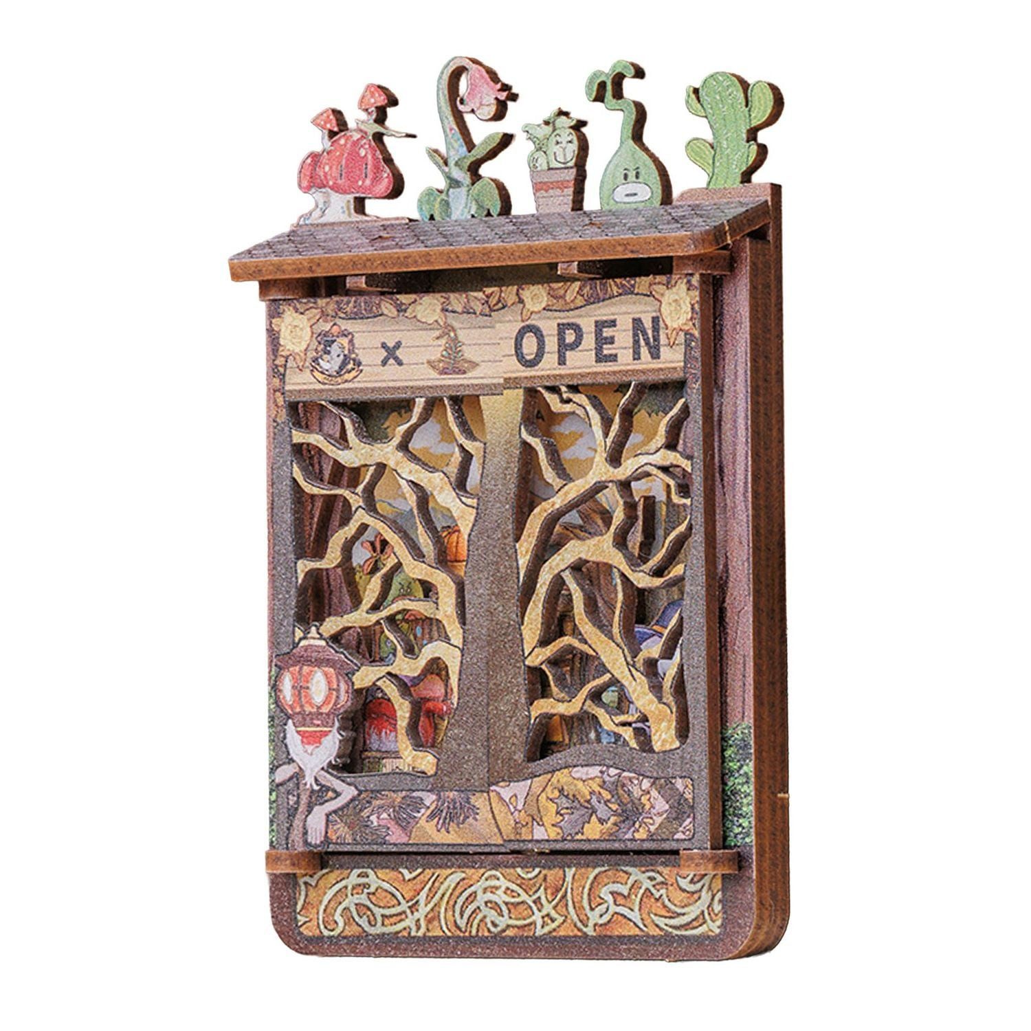 Lesezeichen Mini Book Nook DIY Magischer Wald