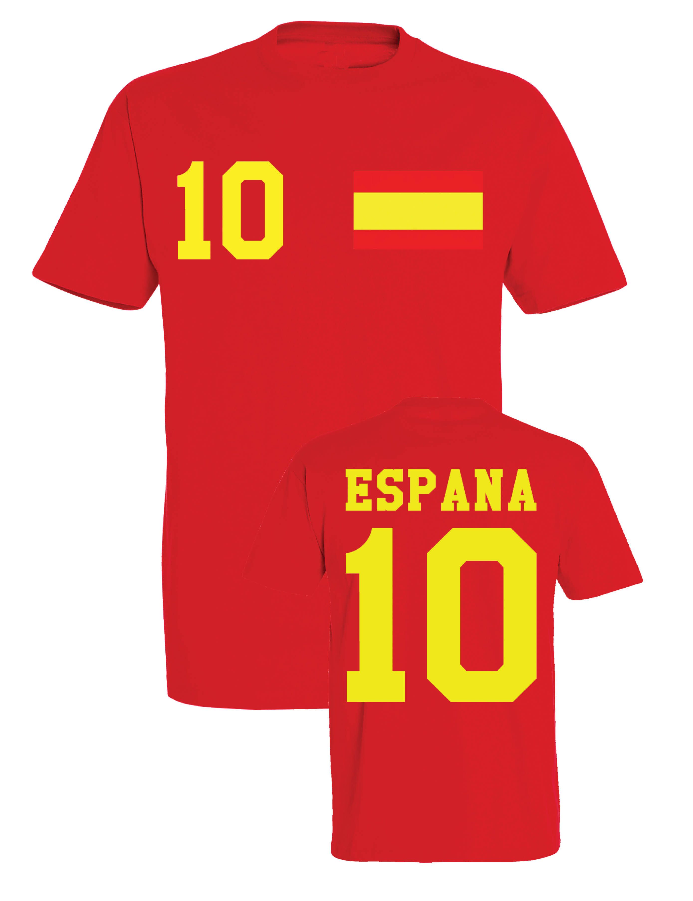 Youth Designz T-Shirt Spanien Herren T-Shirt im Fußball Trikot Look mit trendigem print