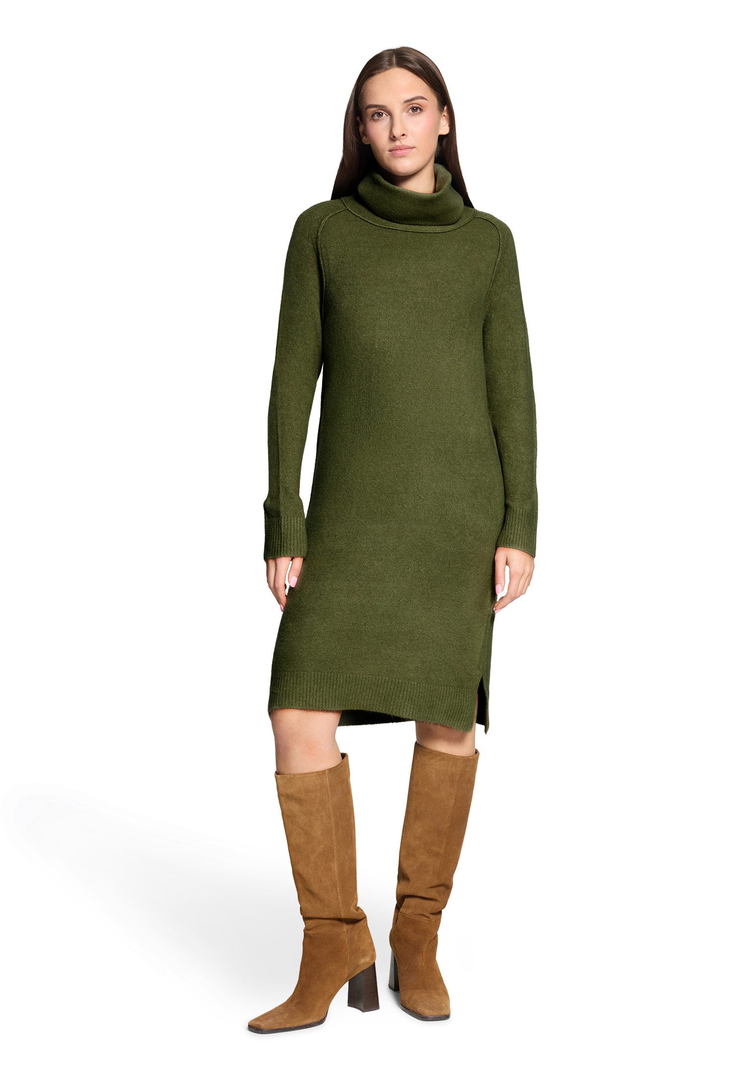Cartoon Strickkleid Damen mit Turtle Neck günstig online kaufen