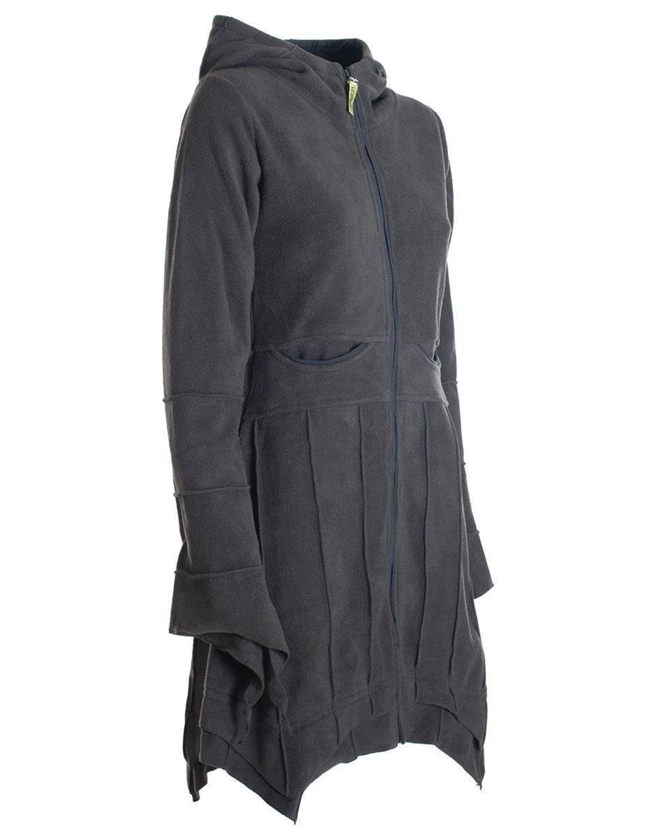 Vishes Kurzmantel Fleecemantel Cardigan Zipfelkapuzenjacke Hooded Fleece Strickjacke Goa, Ethno, Gothik, Boho Style – Bild 4 von 5