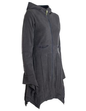 Vishes Kurzmantel Fleecemantel Cardigan Zipfelkapuzenjacke Hooded Fleece Strickjacke Goa, Ethno, Gothik, Boho Style