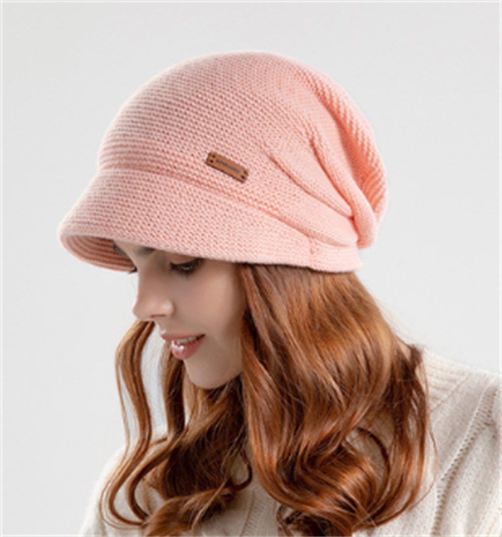 breiter Damen carefully zum Warme selected Outdoor-Mütze mit Krempe Jerseymütze Rosa Radfahren für