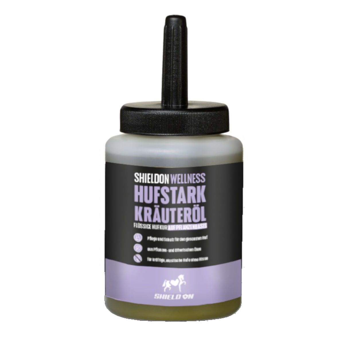 Shield On Hufpflegemittel Hufstark Kräuteröl, 450ml, Huföl für Pferde