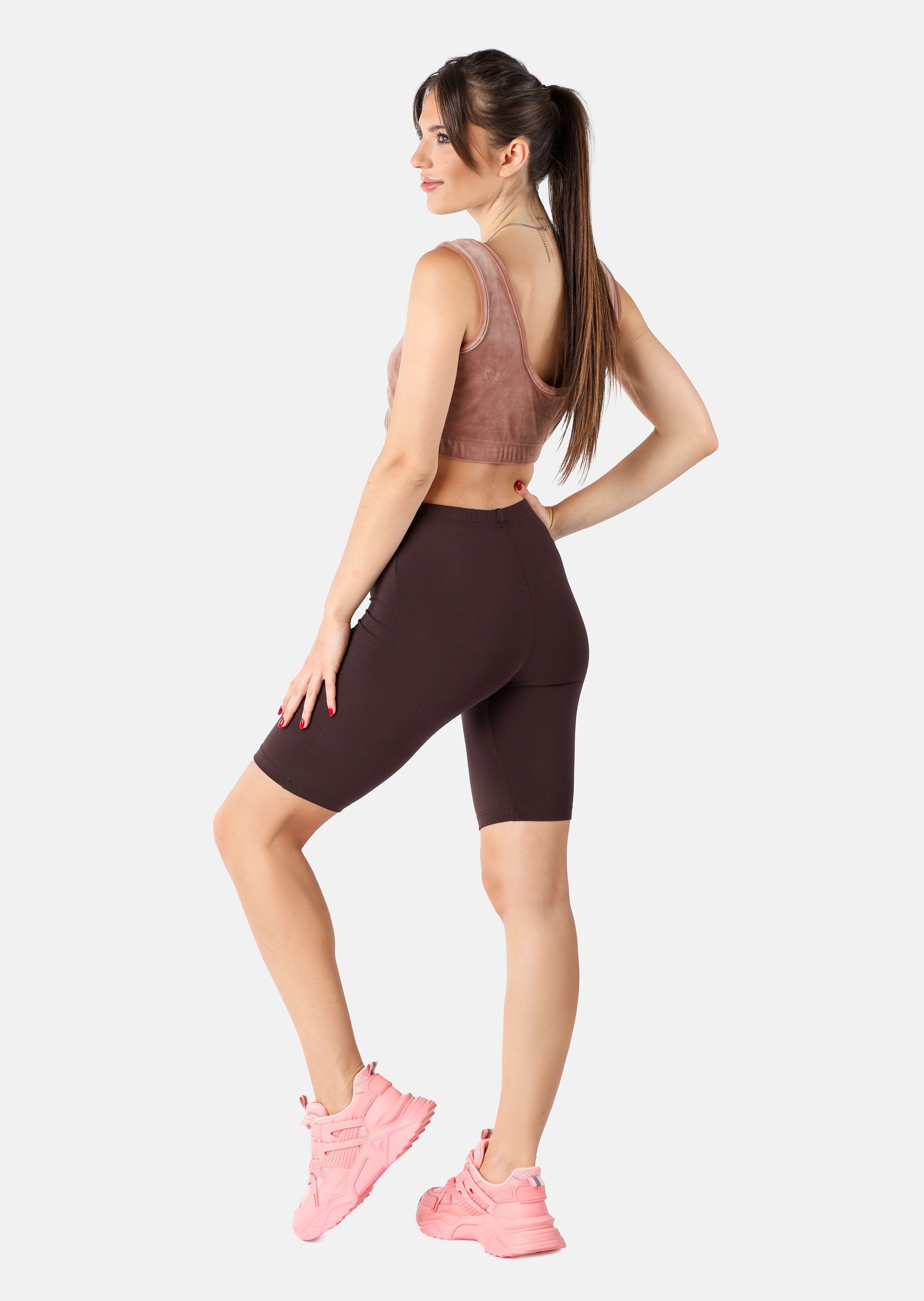 Merry Style Leggings Damen Kurze Leggings aus Viskose MS10-414 (1-tlg) elastischer Bund