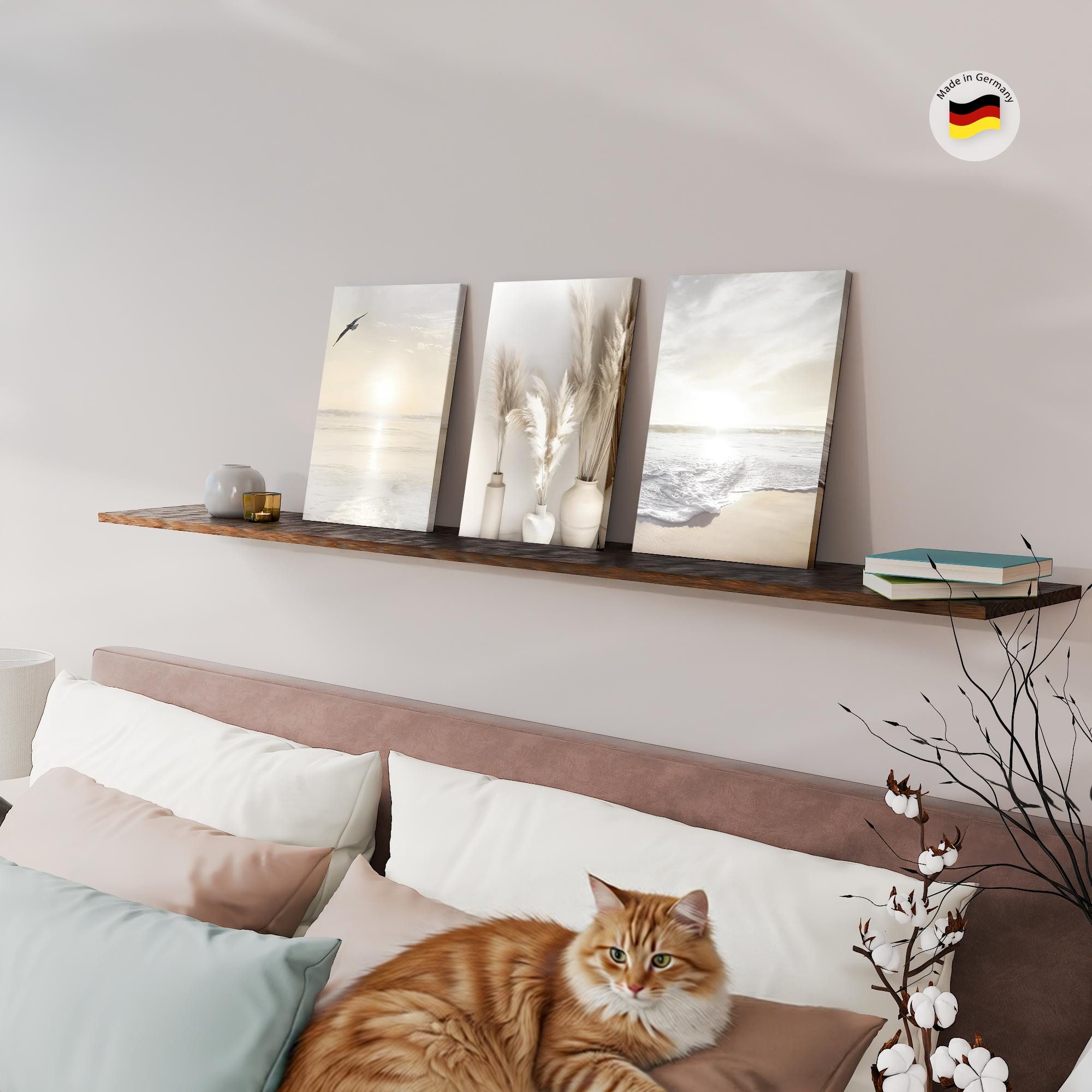Novart Wandbild Boho Natur Landschaft Wohnzimmer Schlafzimmer Deko Bilderset, Boho Style – Bild 4 von 5
