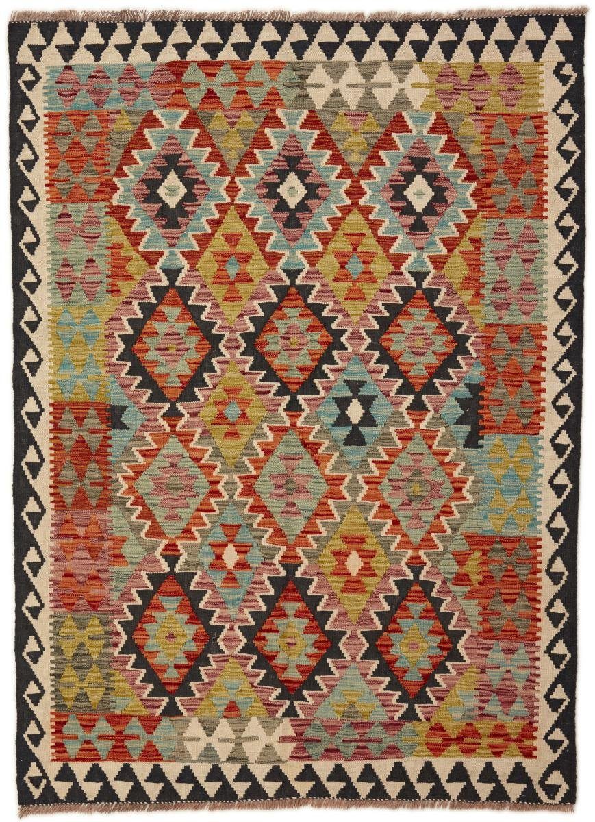 Orientteppich Kelim Afghan 150x209 Handgewebter Orientteppich, Nain Trading, rechteckig, Höhe: 3 mm