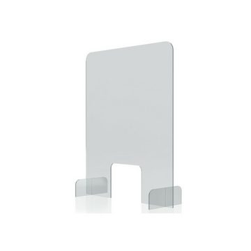 magnetoplan® Trennwandplatten Hygiene/Thekenaufsteller 70x85 - Durchreiche 25x20 Transparent Acryl, (1-St)