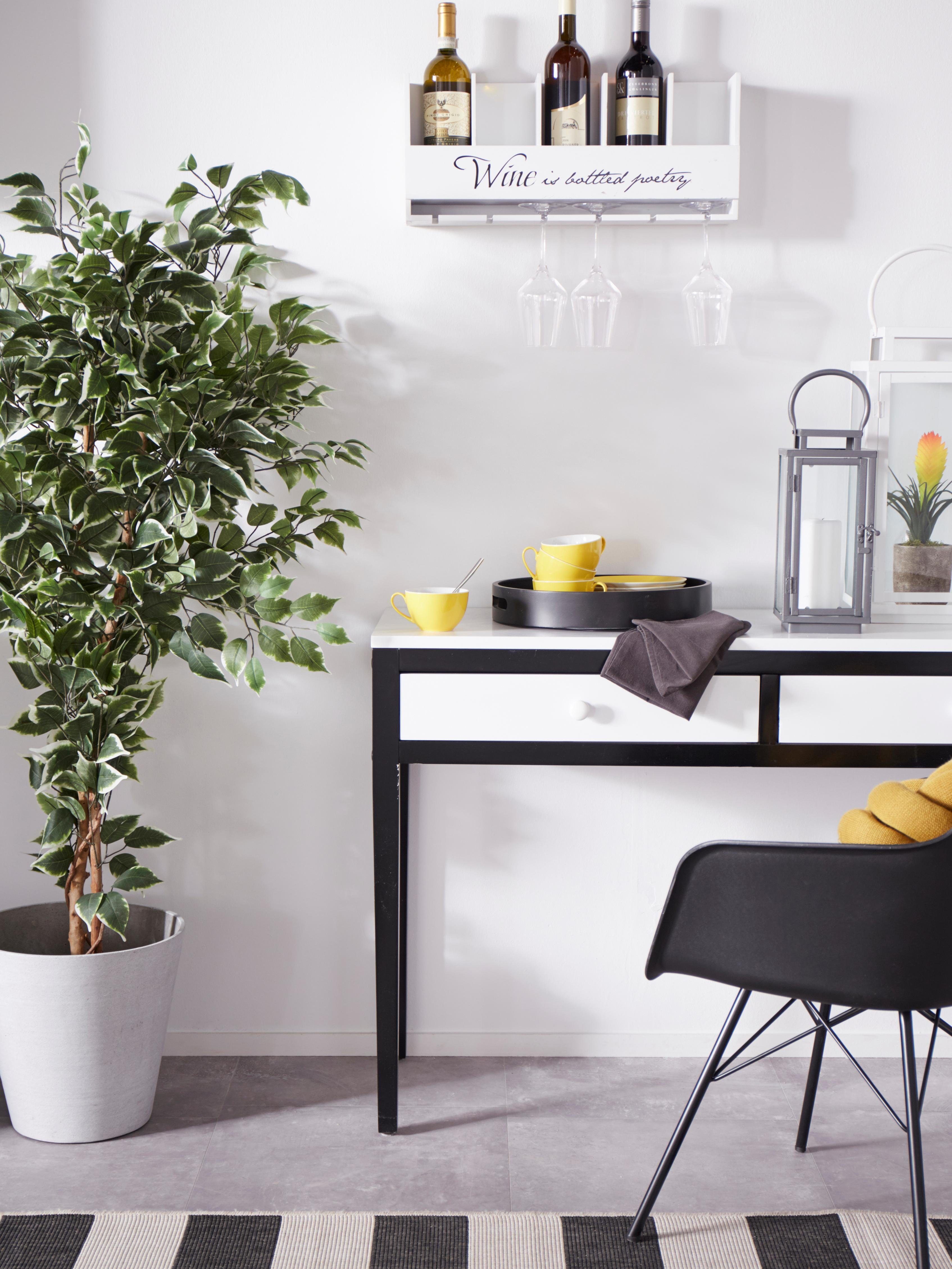 Kunstpflanze Ficus Benjamini, Creativ green, Höhe 120 cm – Bild 3 von 3