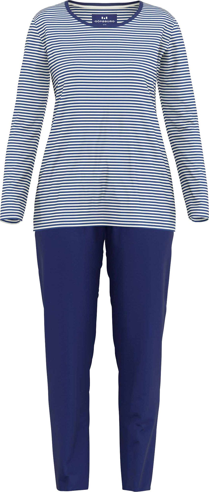 GÖTZBURG Pyjama Damen-Schlafanzug Single-Jersey Streifen günstig online kaufen