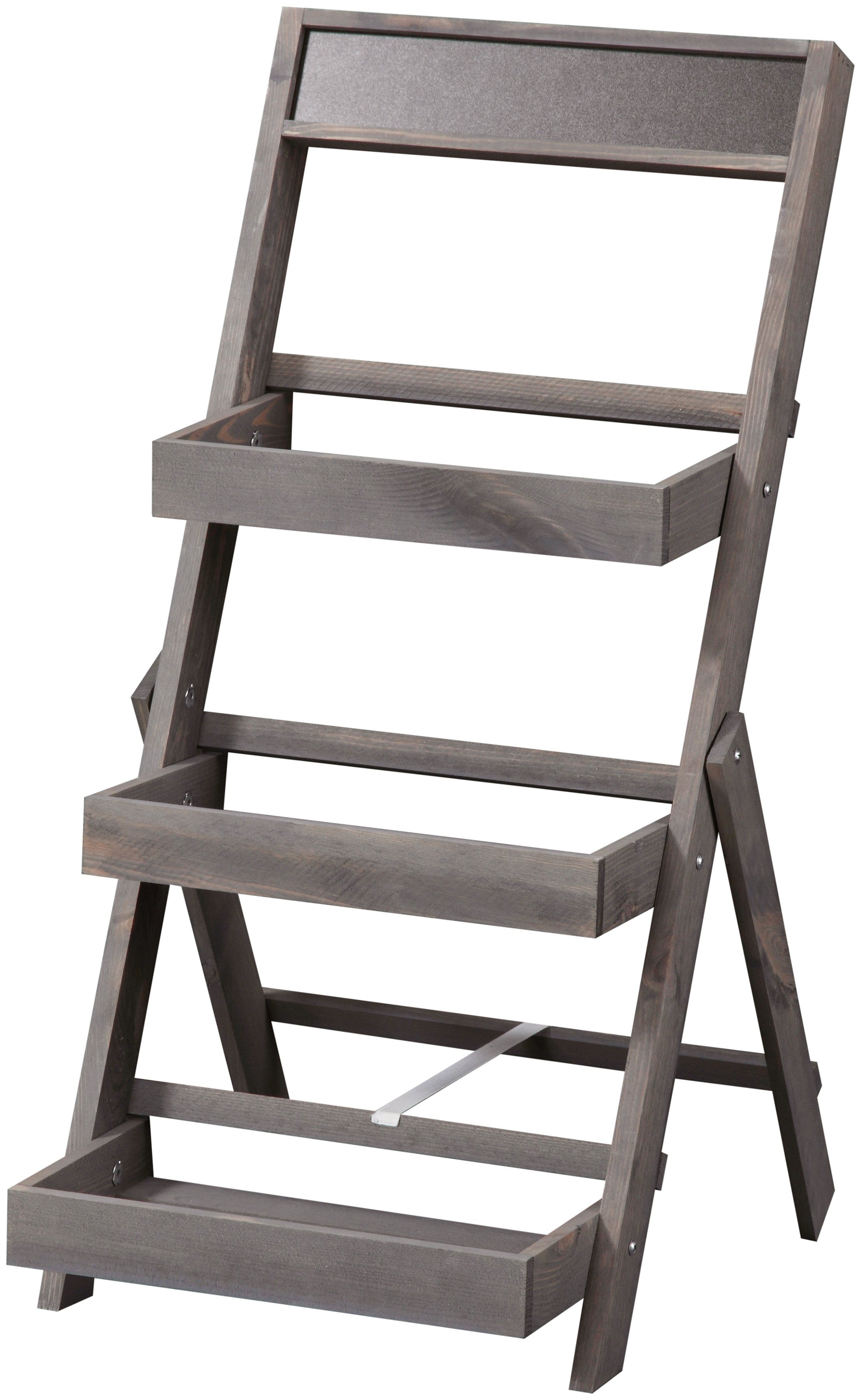 Badregal Blumentreppe aus Massivholz mit 3 Ablagen Badregal Blumentreppe aus Massivholz mit 3 Ablagen