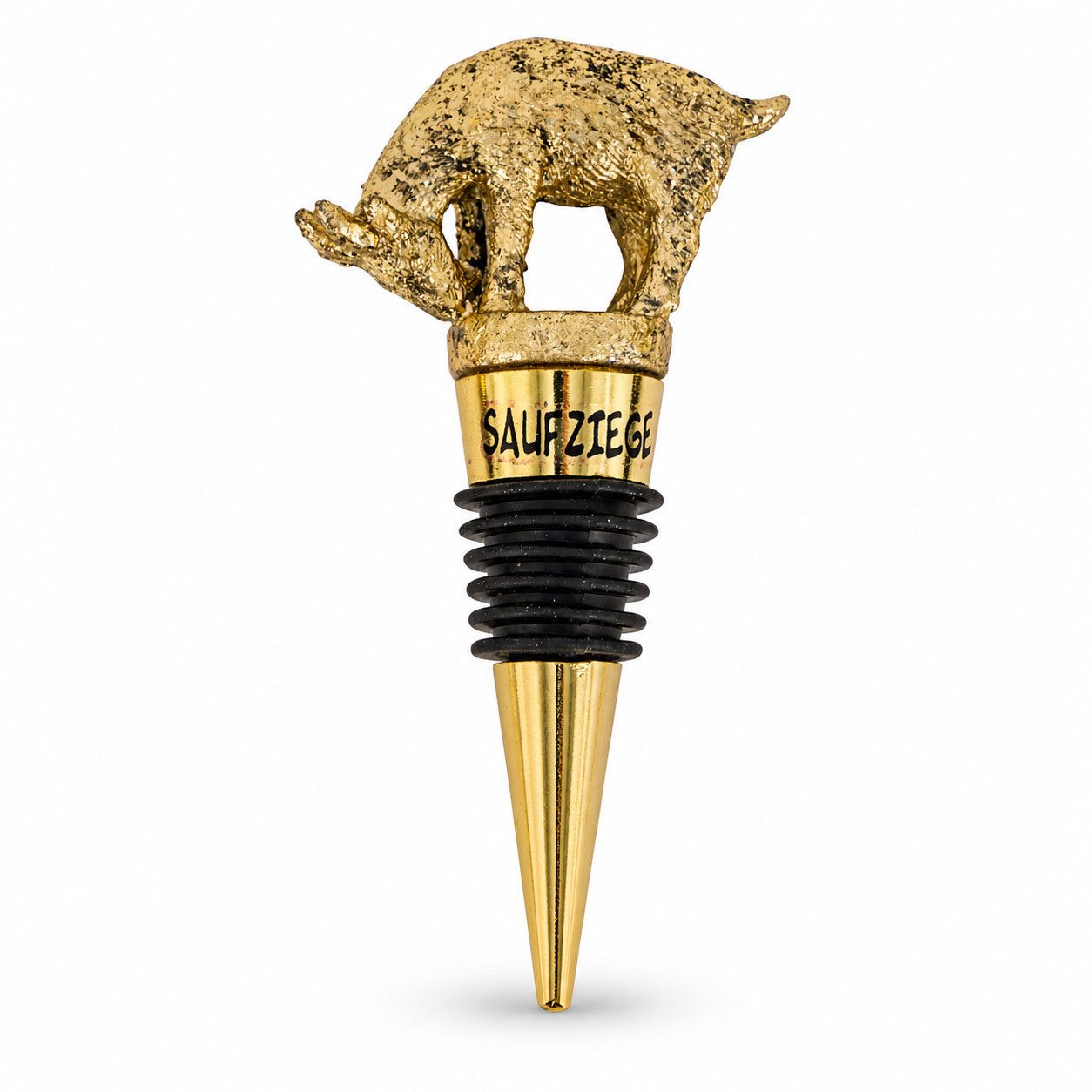 Gehlmann Flaschenverschluss Weinflaschenverschluss Ziege - Gold