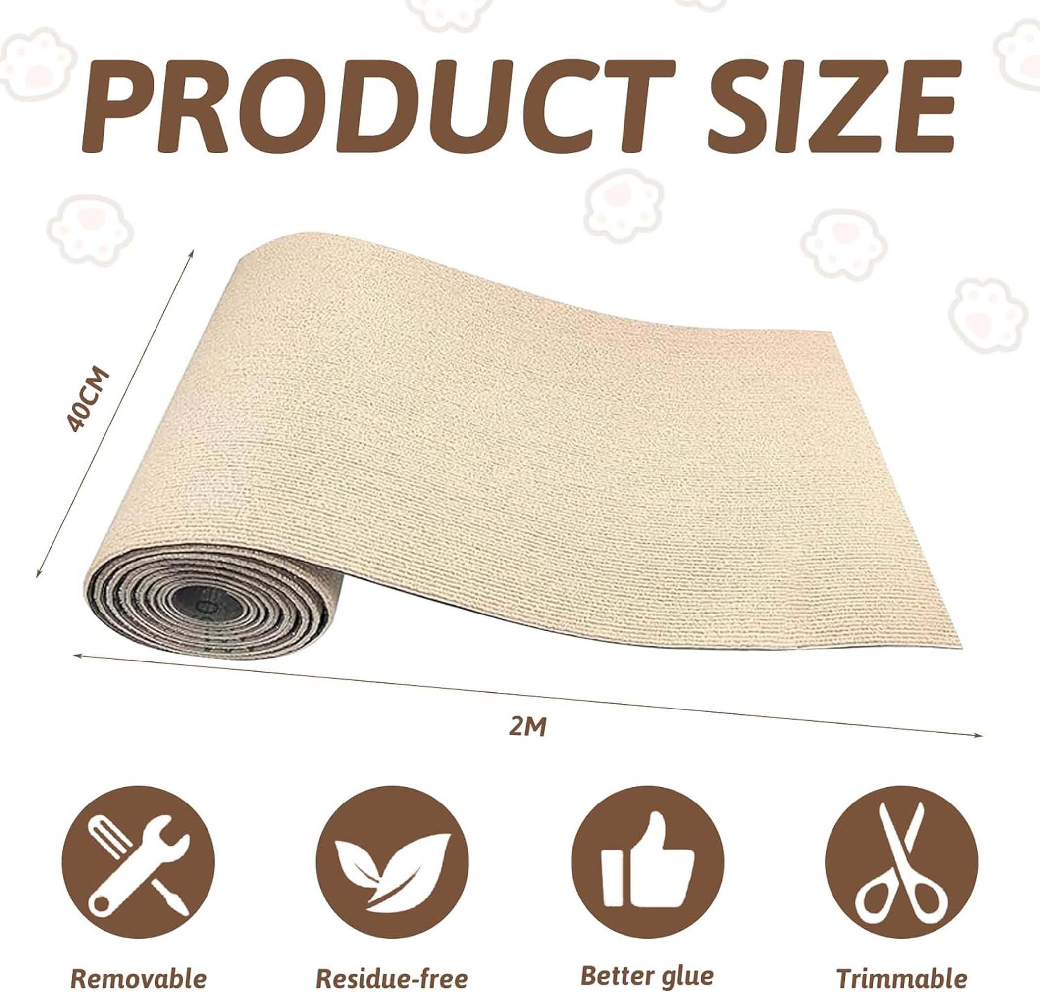 Coonoor Kratzmatte Katze Wand Selbstklebend Kratzschutz Sofa Katze, Kratzteppich Ecke DIY
