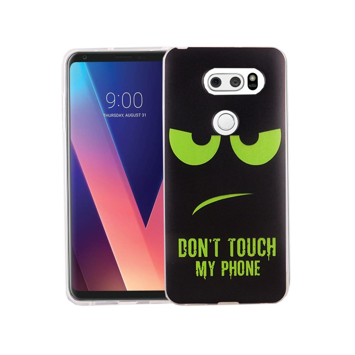 König Design Handyhülle LG V30, LG V30 Handyhülle Bumper Backcover Schwarz