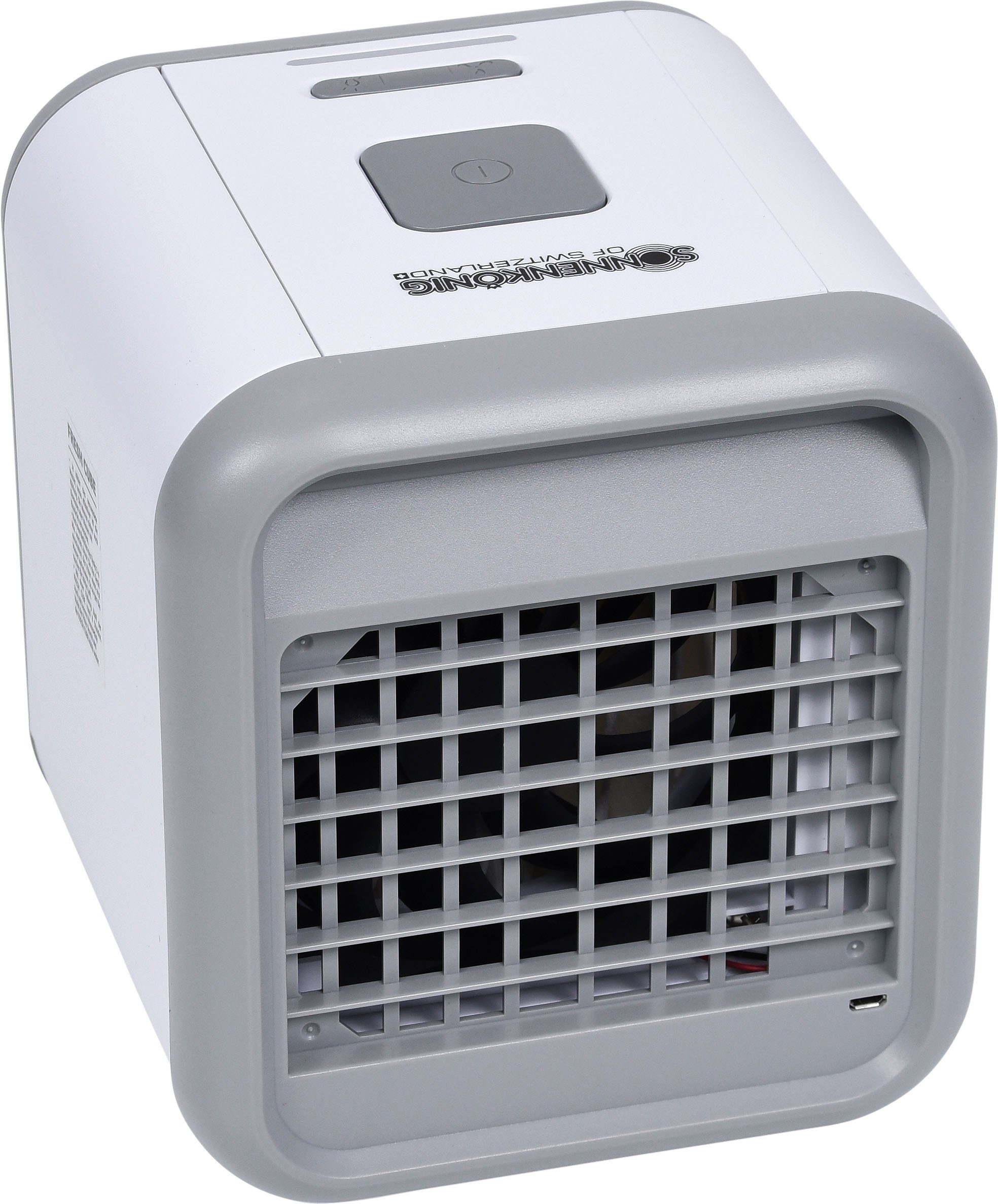 Sonnenkönig Tischventilator Fresh Cube, Filter aus künstlichem Hirschleder, 0.4L Tank, laufruhig, einfache Bedienung, 3 Ventilationsstufen