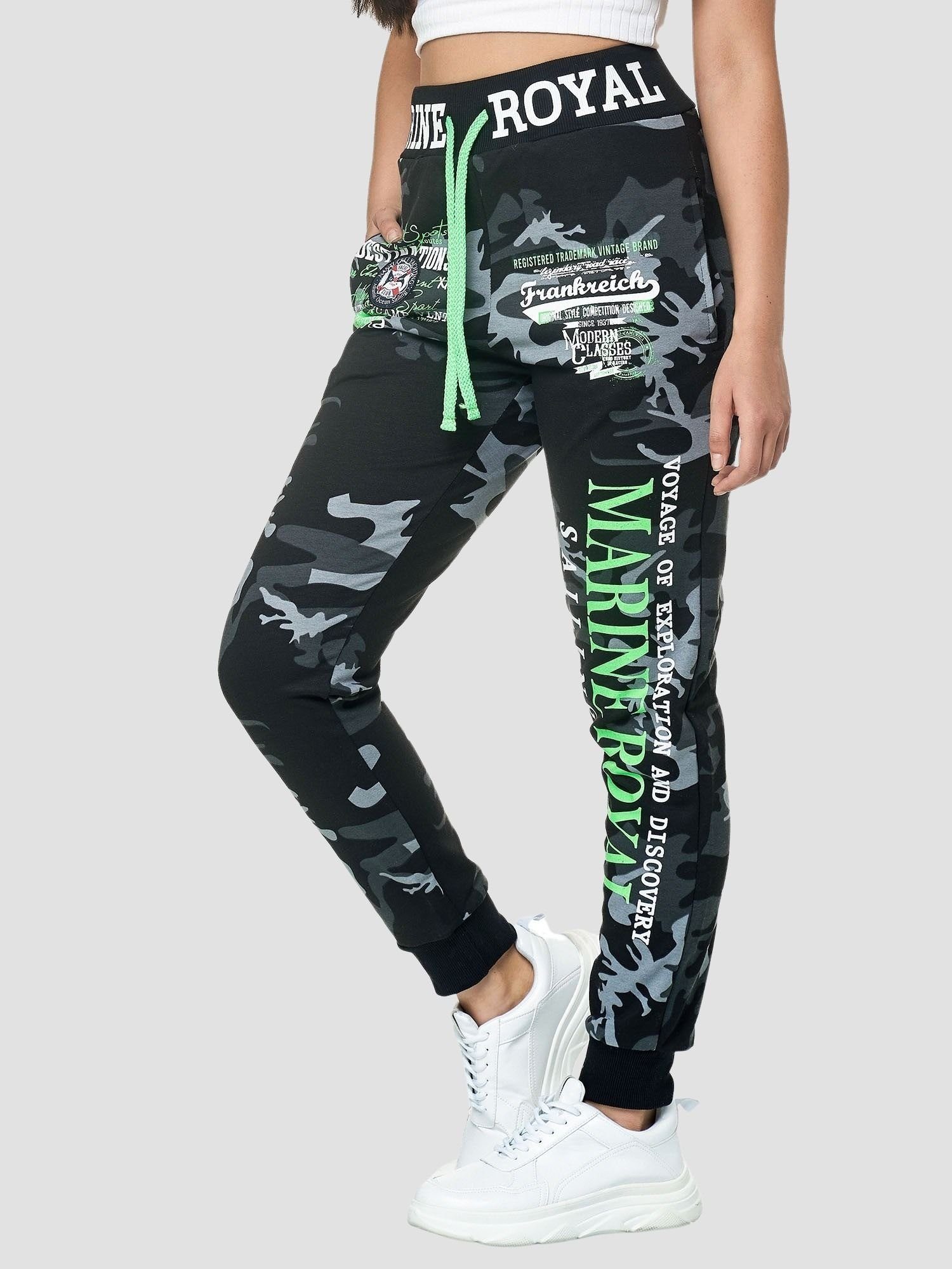 Jogginghose Freizeit Jogginghose Trainingshose John Kayna Casual Männer Sweatpants, (Sporthose Trainingshose 3629 1-tlg) Herren Sweatpants Schwarzcamo-grün Sporthose Fitness