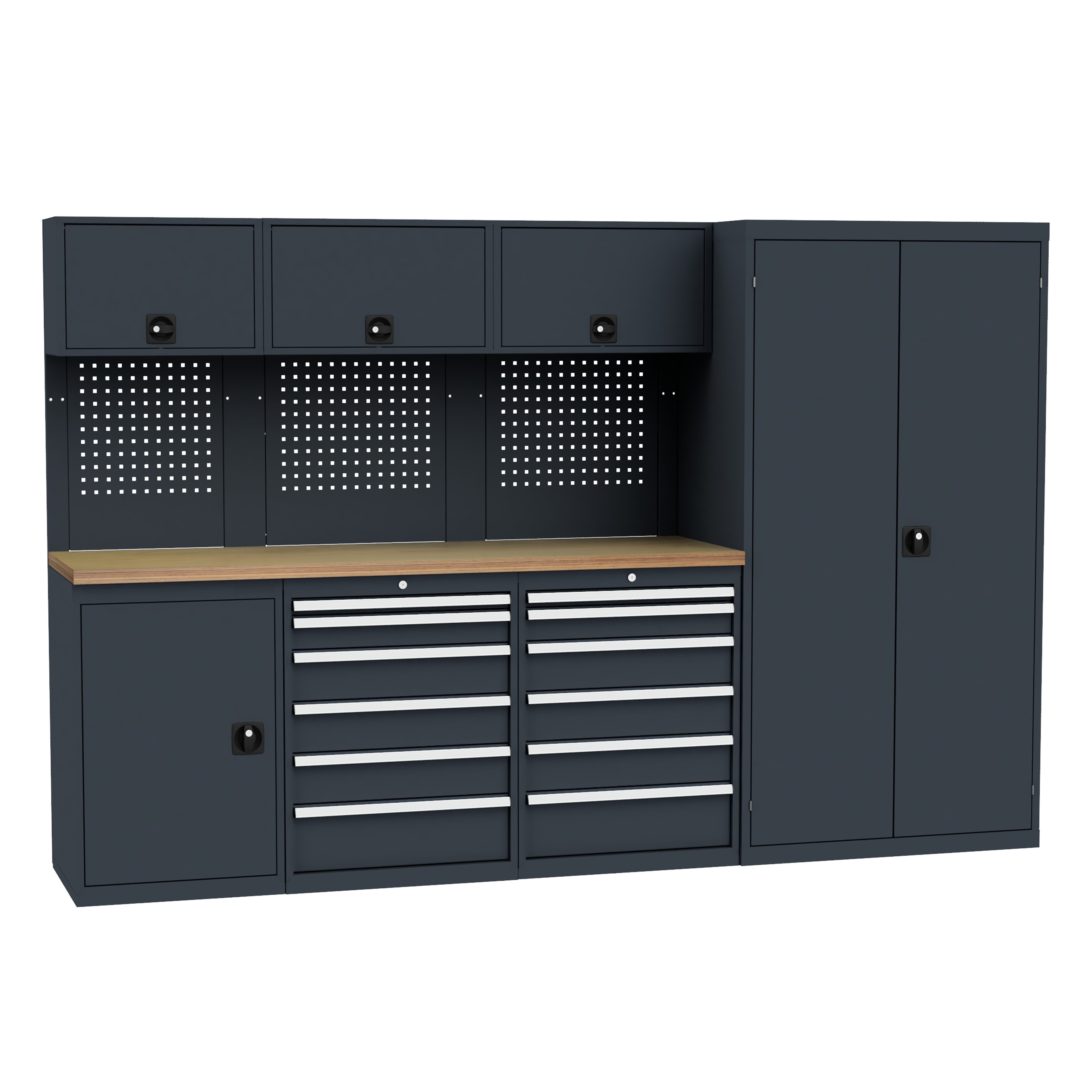 Simplaflex Werkstatt-Set Simplaflex Werkstatt Set - BxTxH: 3000 x 600 x 1950 mm, BxTxH: 300 x 60 x 195 cm