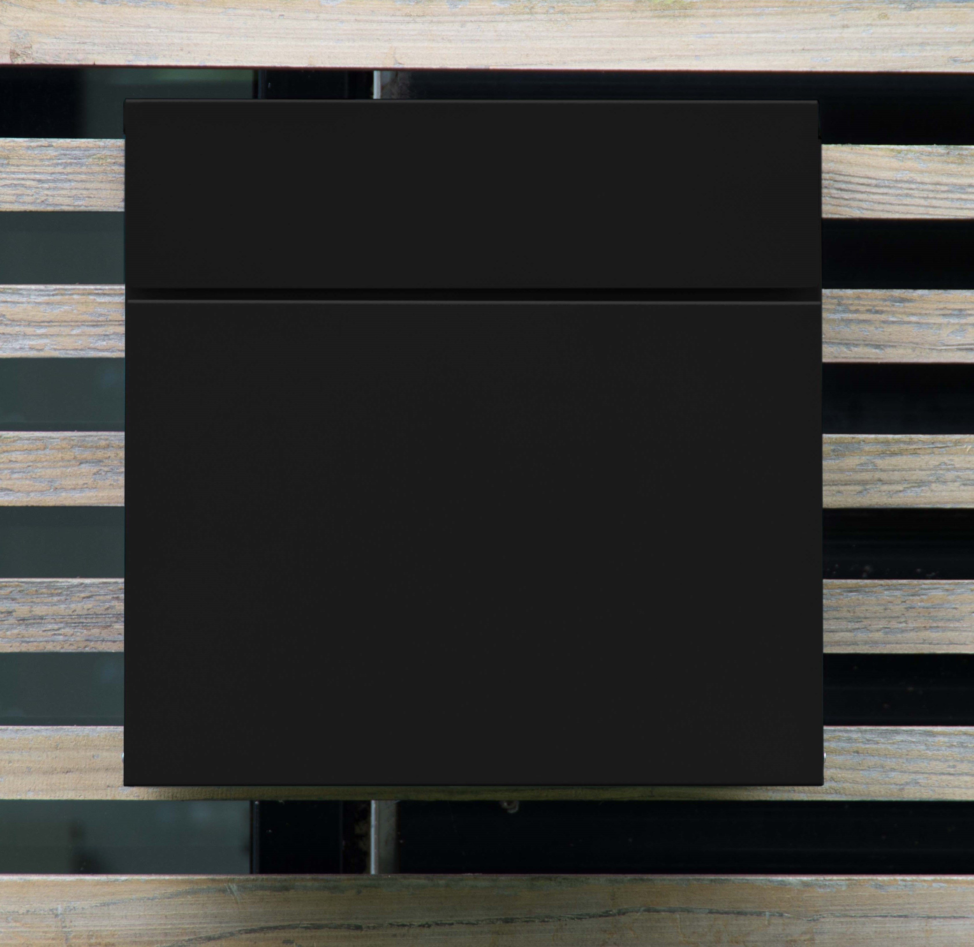 Radius Briefkasten Design Wandriefkasten Letterman 6 Postkasten Wandmontage, mit Zeitungsfach