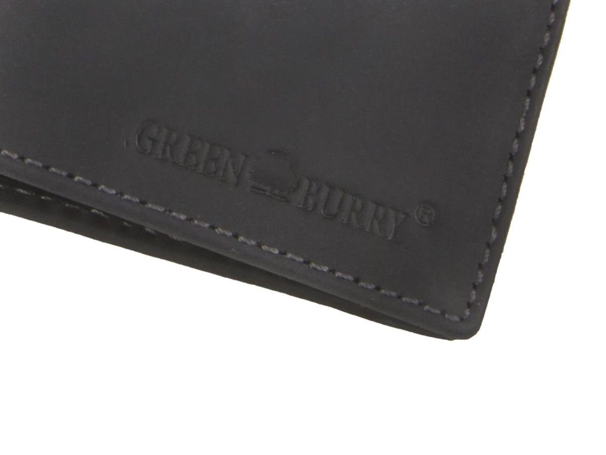 Greenburry Geldbörse Vintage Black, Herrenbörse, Lederbörse, Portemonnaie
