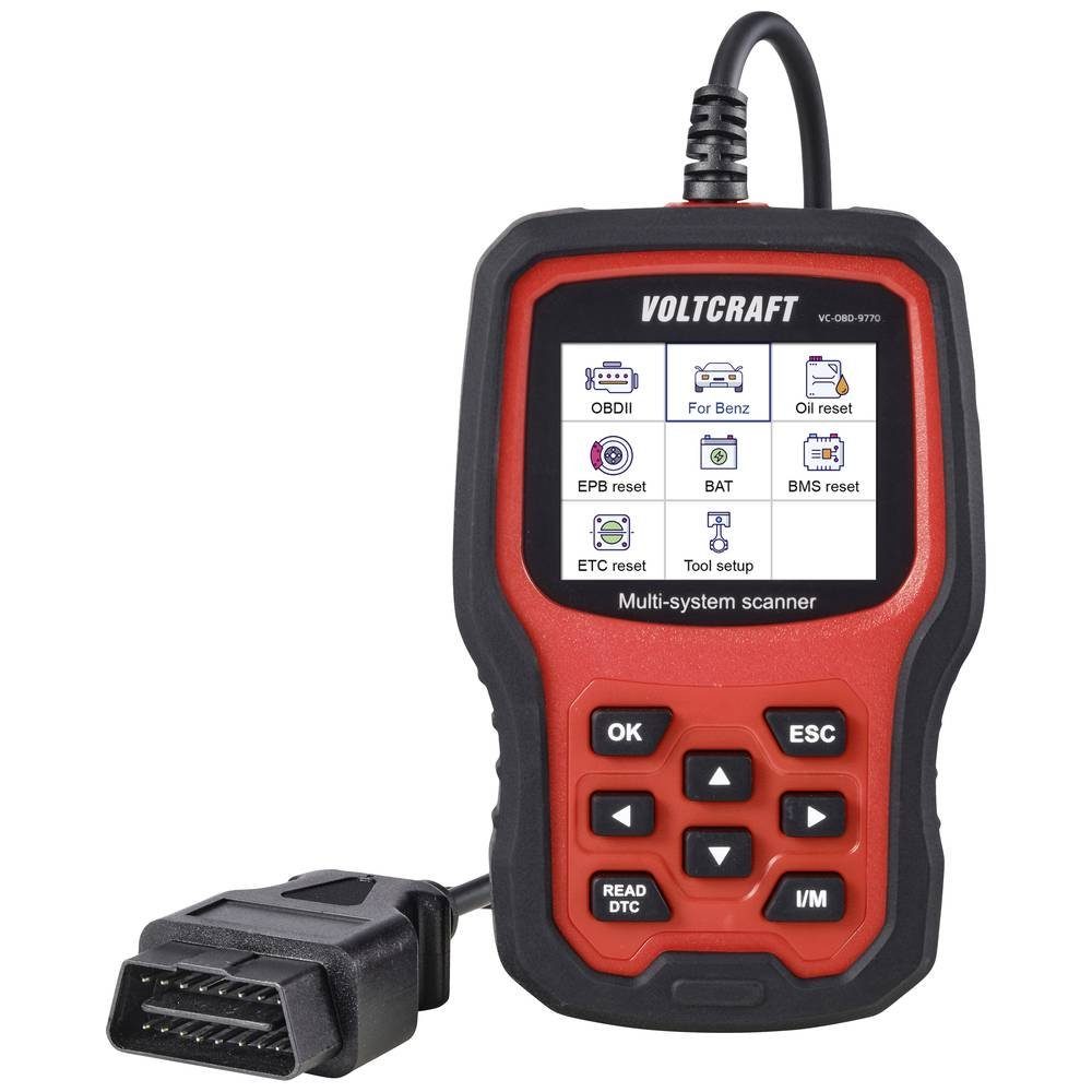 VOLTCRAFT OBD2Diagnosegerät OBD II Diagnosetool, Für Mercedes Benz, Sprinter und Smart