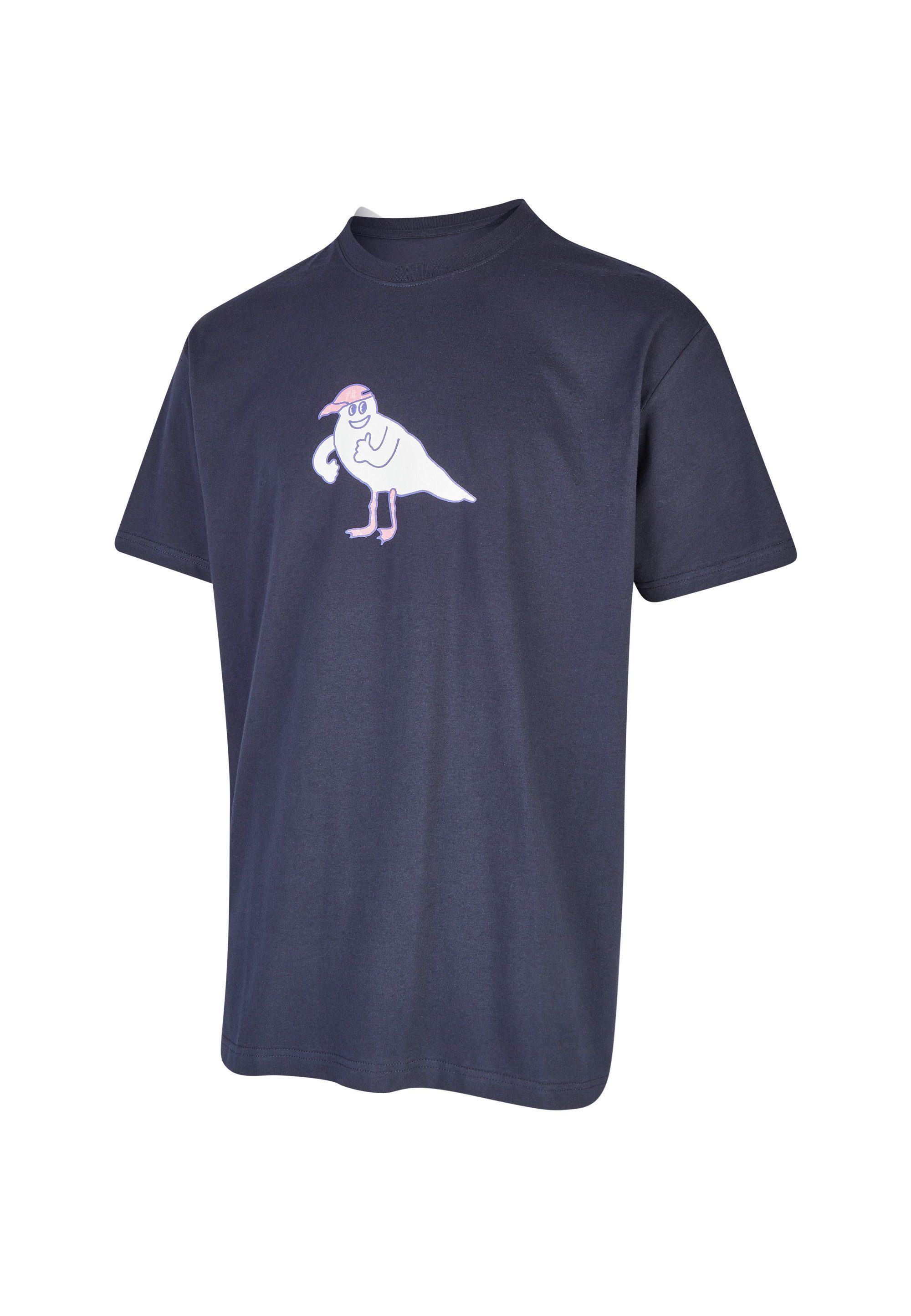Schnitt lockerem In Gull (1-tlg) dunkelblau Cleptomanicx T-Shirt Cap