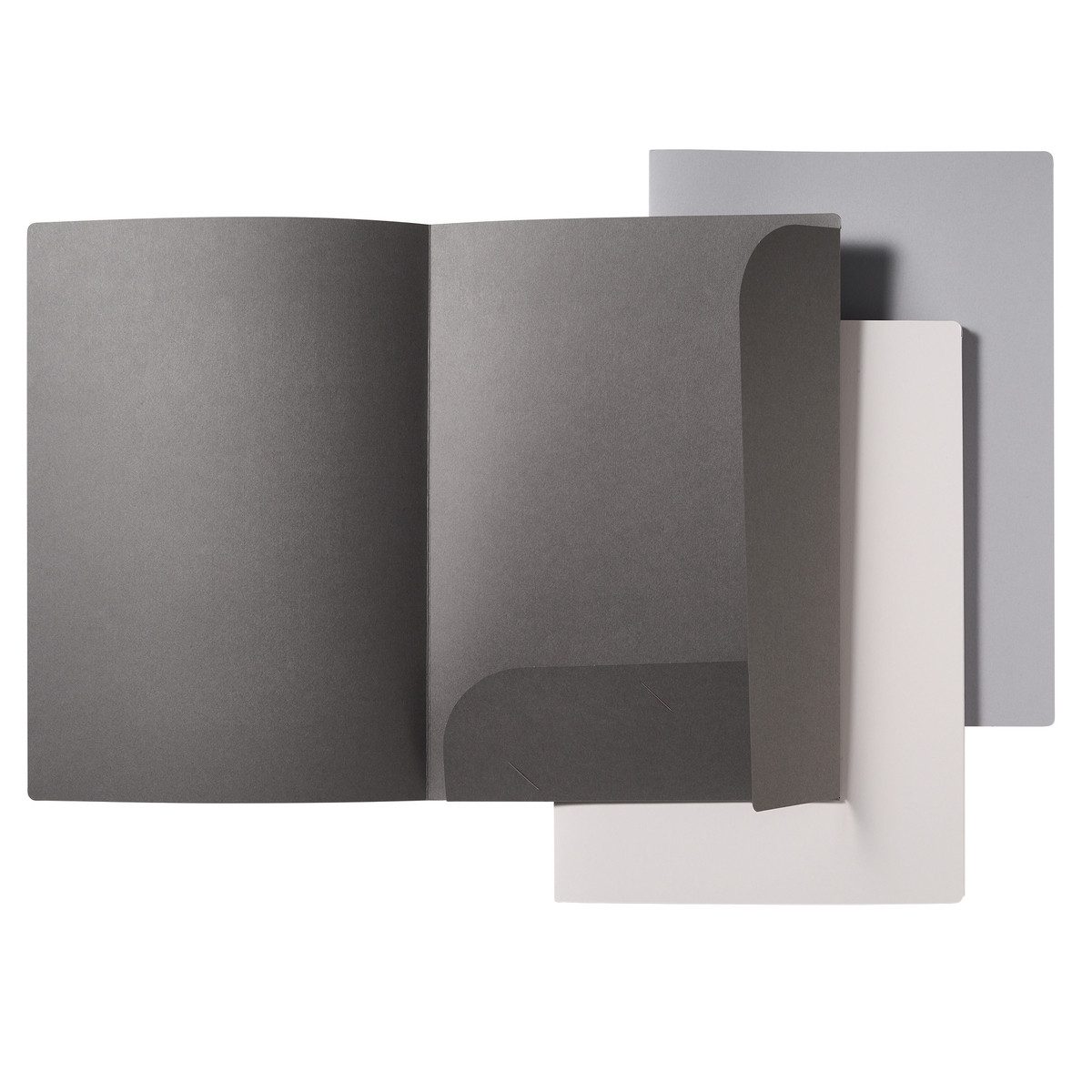 VELOFLEX Fächermappe VELOFLEX Angebotsmappe mit Visitenkartenfach beige grau anthrazit DIN